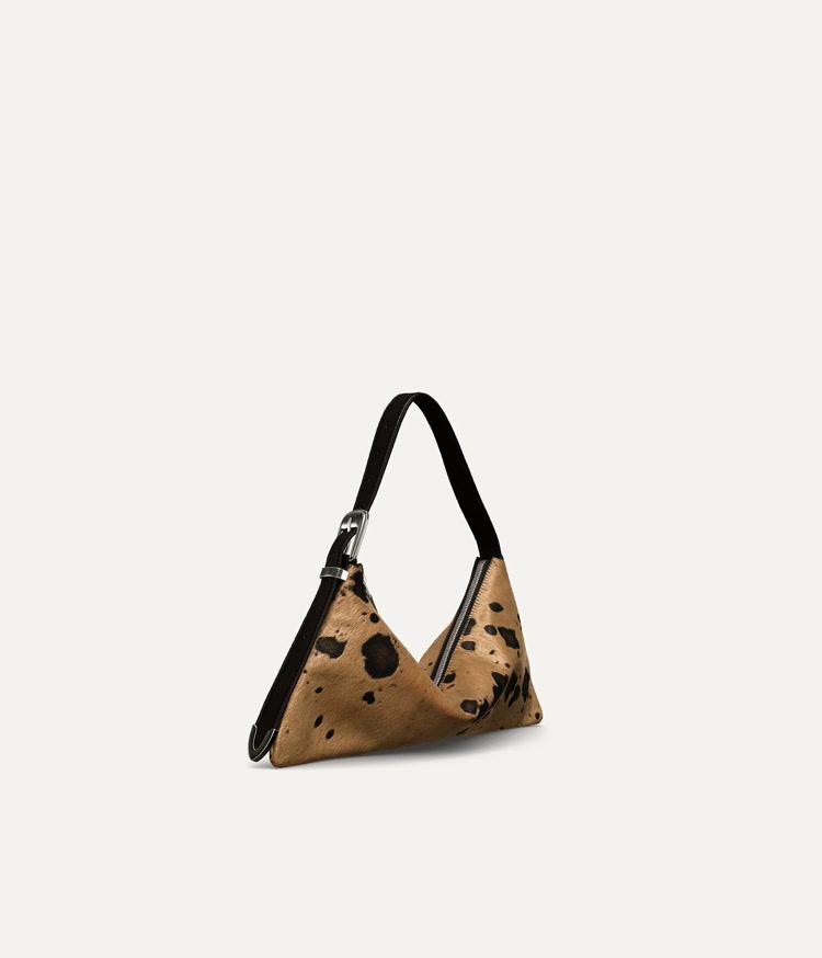 Animal print hair-on leather bag Product Image