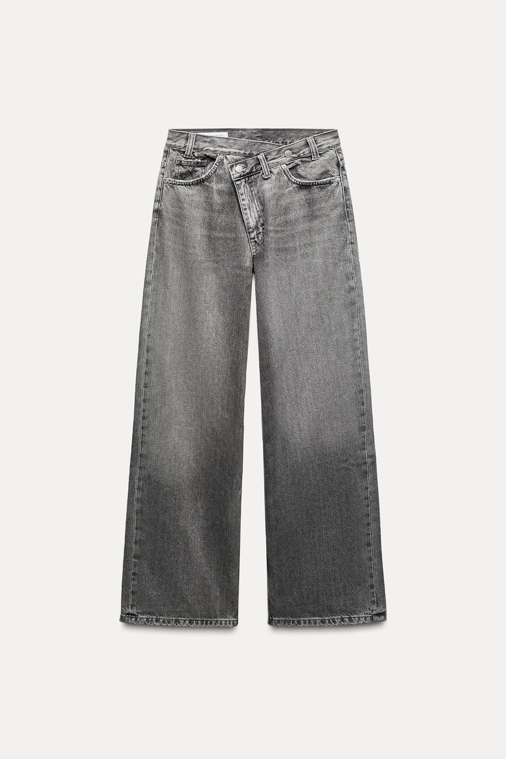 TRF MID-RISE CROSS WAIST BAGGY JEANS Product Image