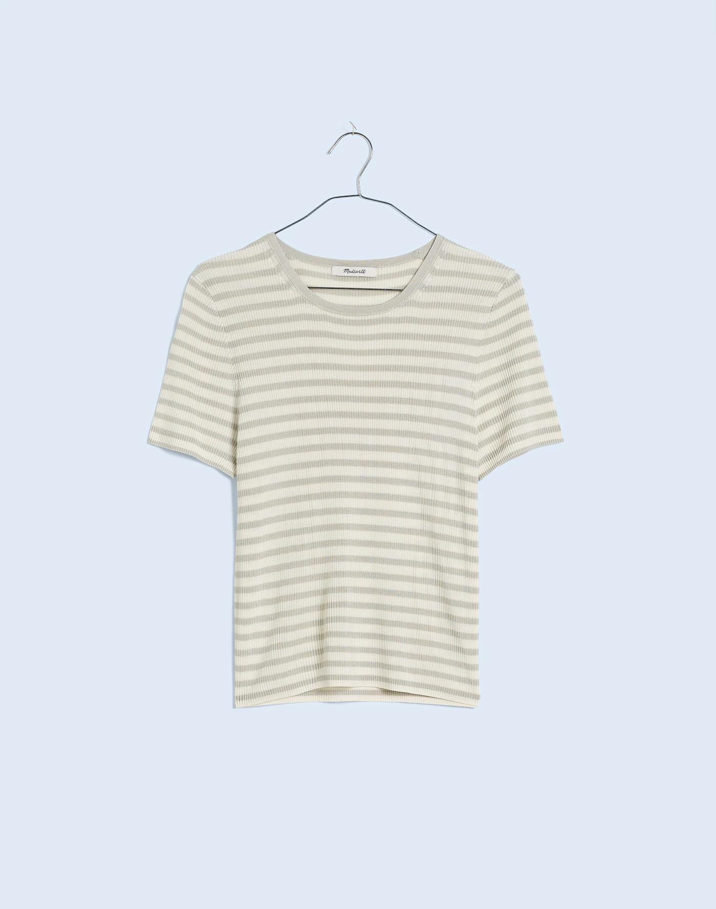 Micro-Rib Sweater Tee Product Image