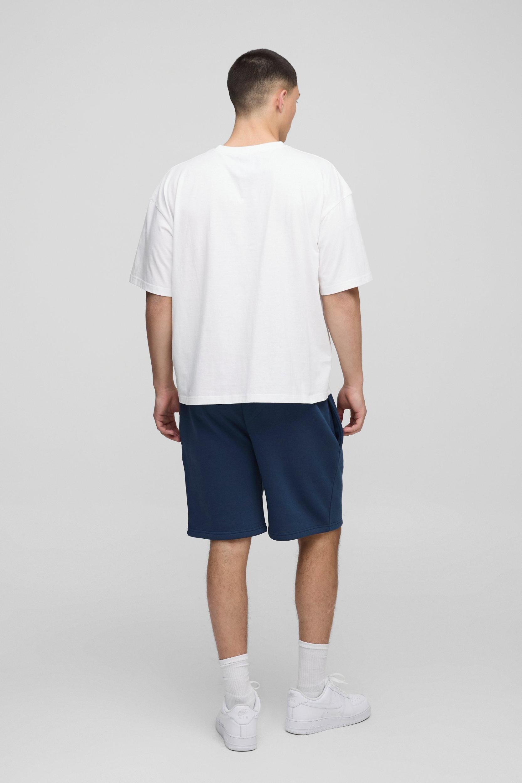 Oversized Boxy Homme Embroidered T-Shirt & Short Set | boohooMAN USA Product Image