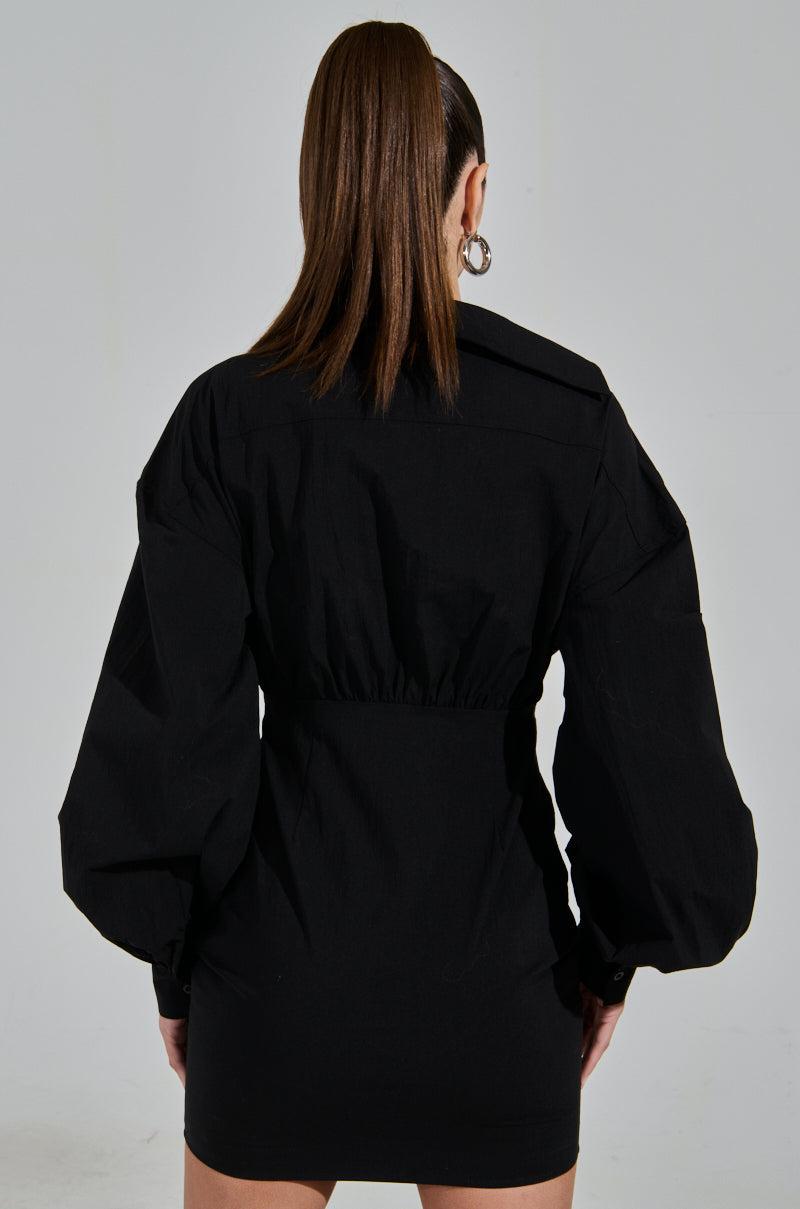 MELODY POPLIN MINI DRESS Product Image