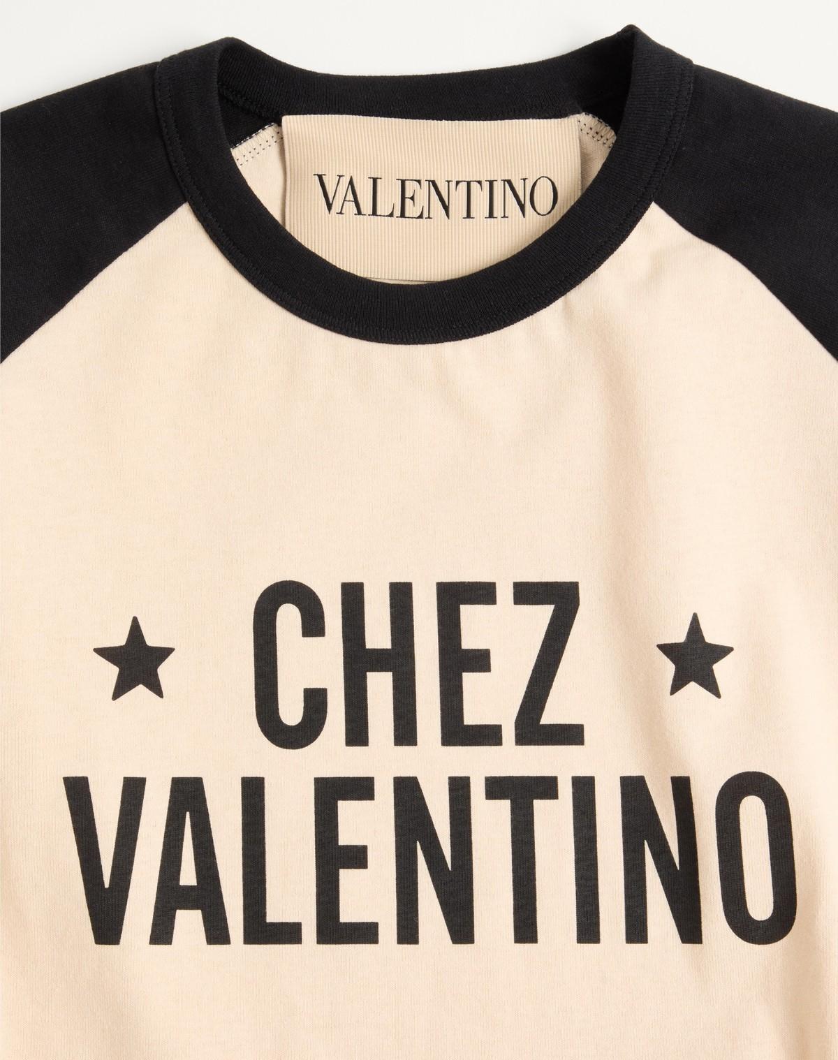 VALENTINO Chez Logo T-shirt In Neutral Product Image