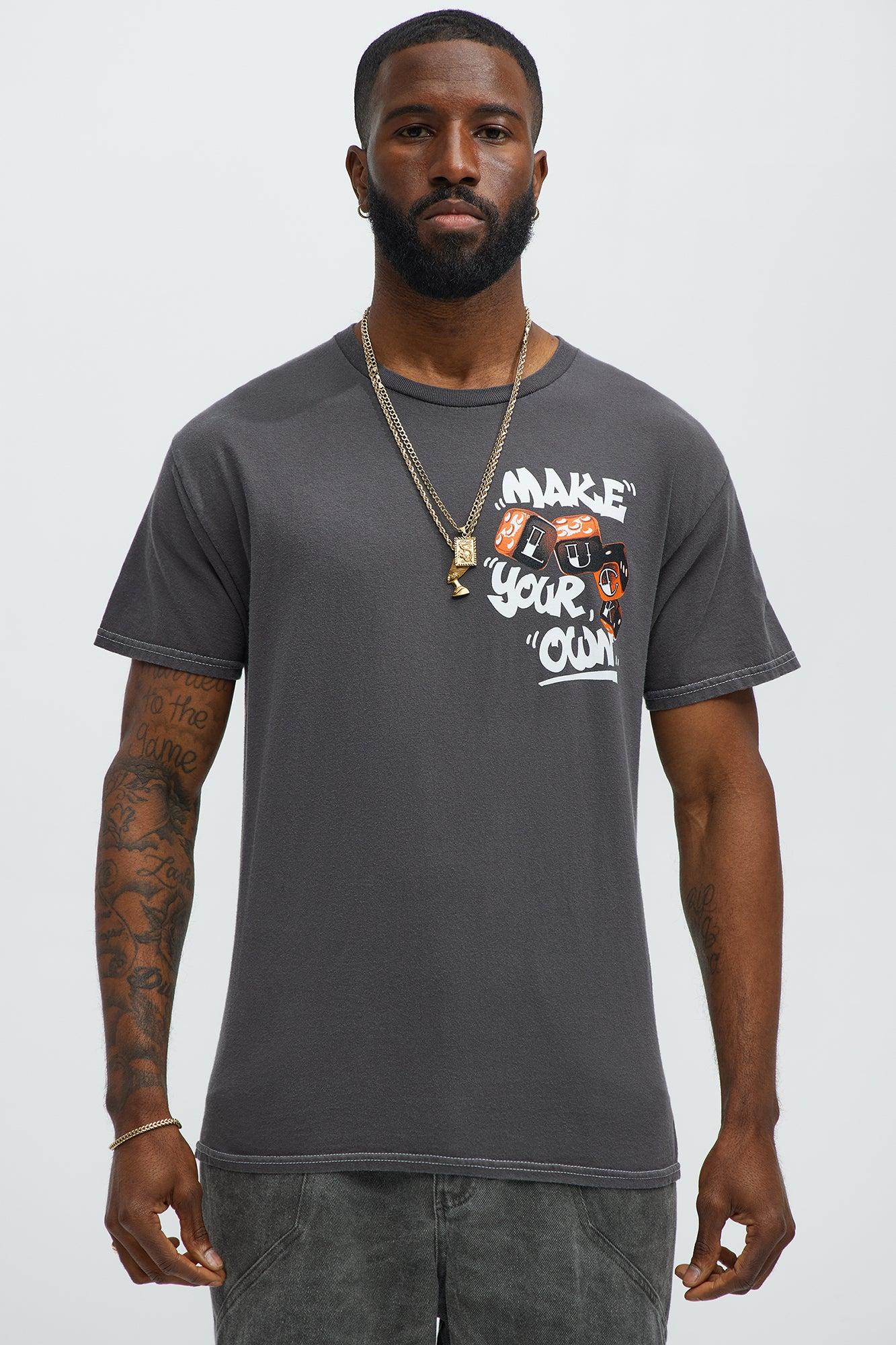 Make Your Own Luck Short Sleeve Tee - Charcoal Product Image