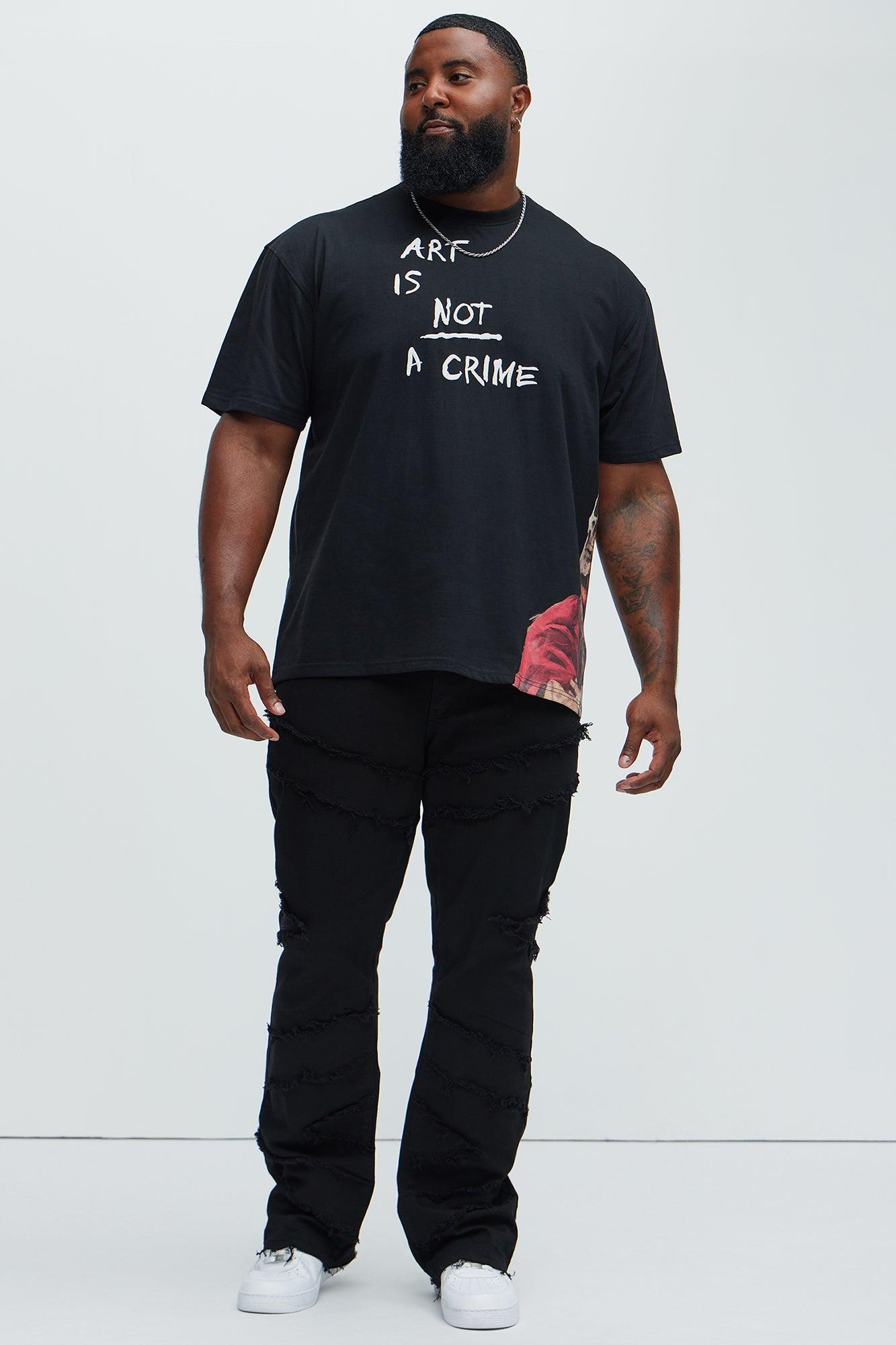 Art Is Not A Crime Short Sleeve Tee - Black Product Image