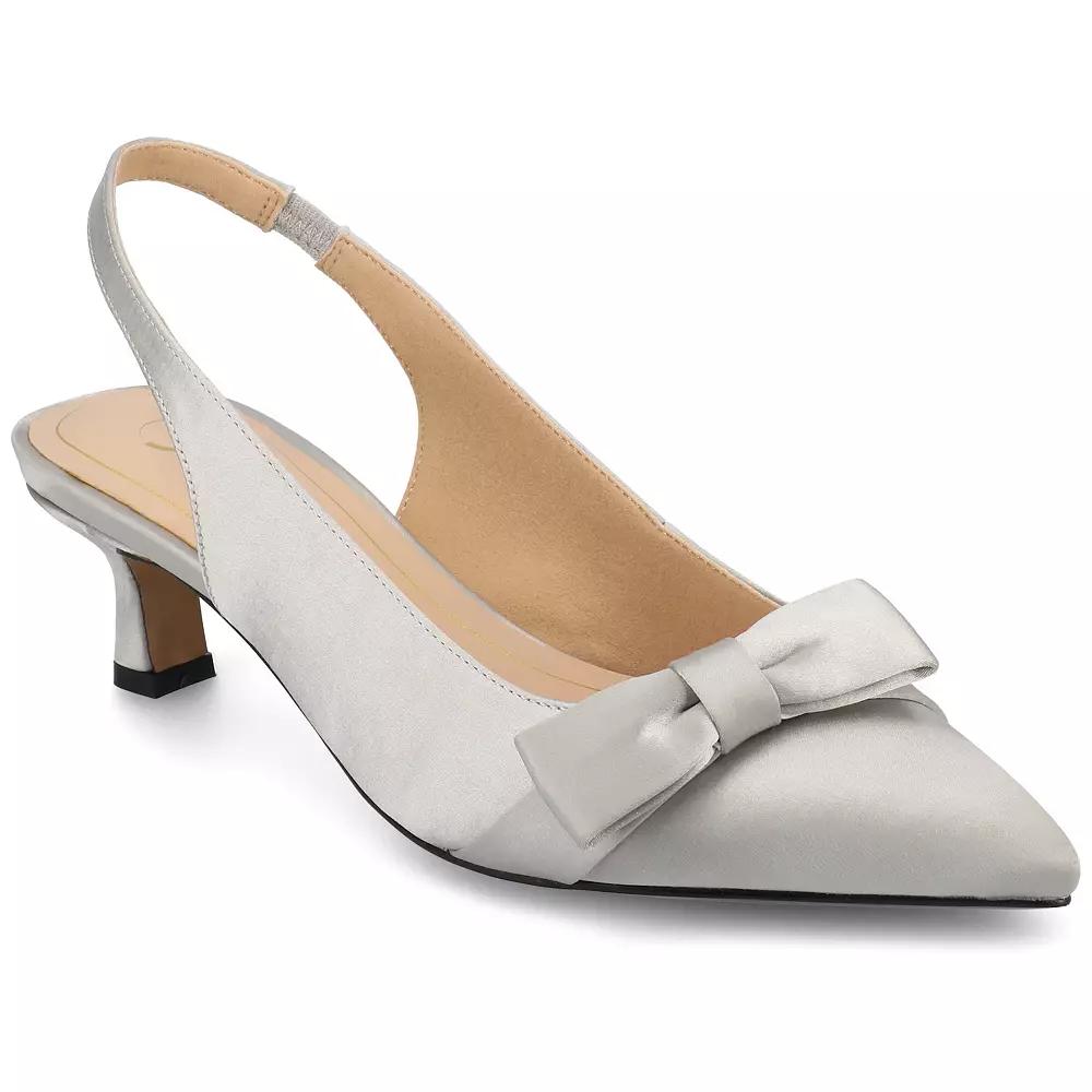 Journee Paloma Women's Sling Back Kitten Heel Pumps,  Product Image