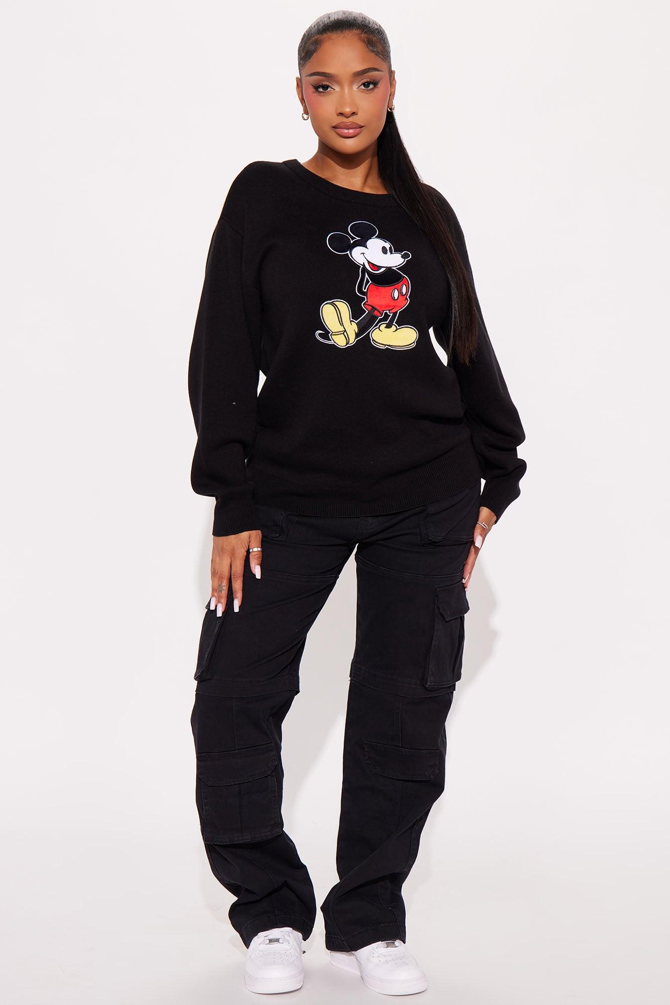 Mickey Mouse Front And Back Sweater - Black/combo Female Product Image