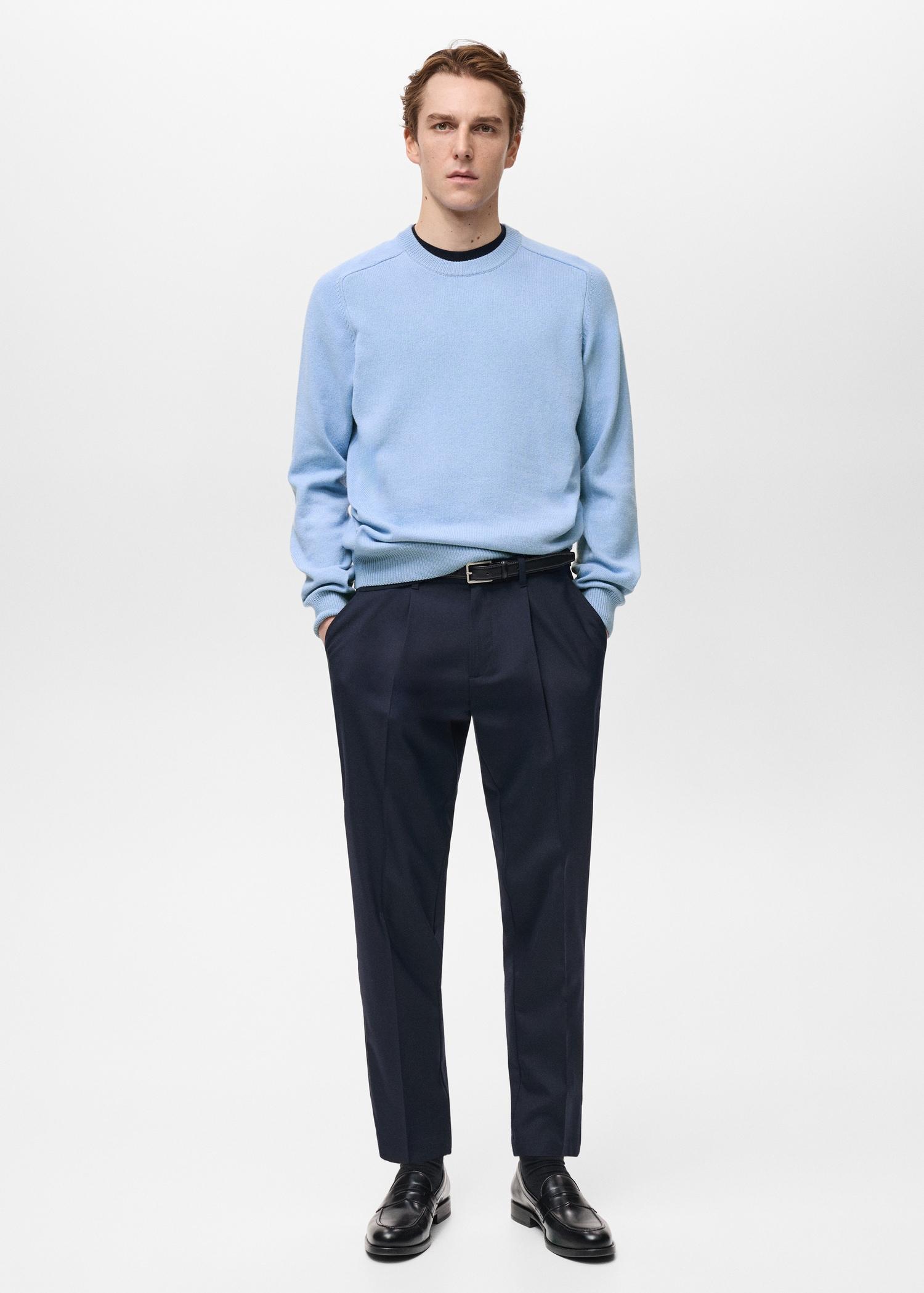 Knitted cotton sweater - Men | MANGO USA Product Image