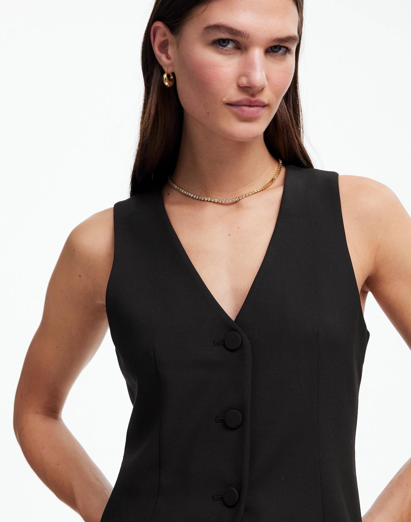 V-Neck Vest in Wool Blend Product Image