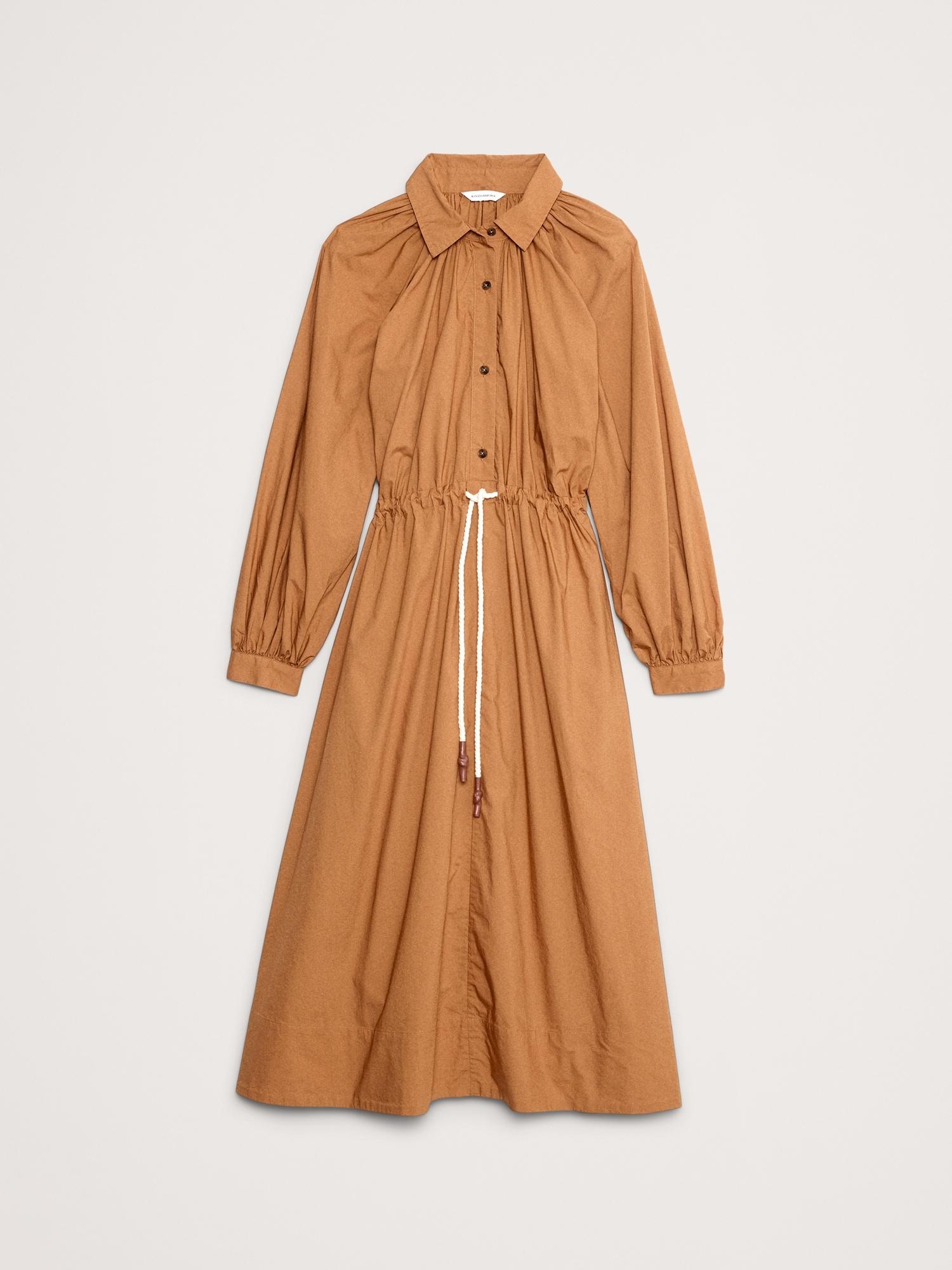 Cotton Poplin Midi Shirtdress Product Image