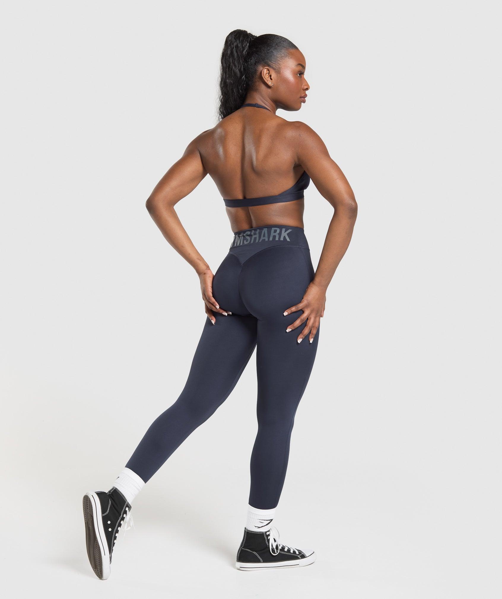 Gymshark Gymshark Wordmark Graphic Leggings - Heavy Blue Female Product Image