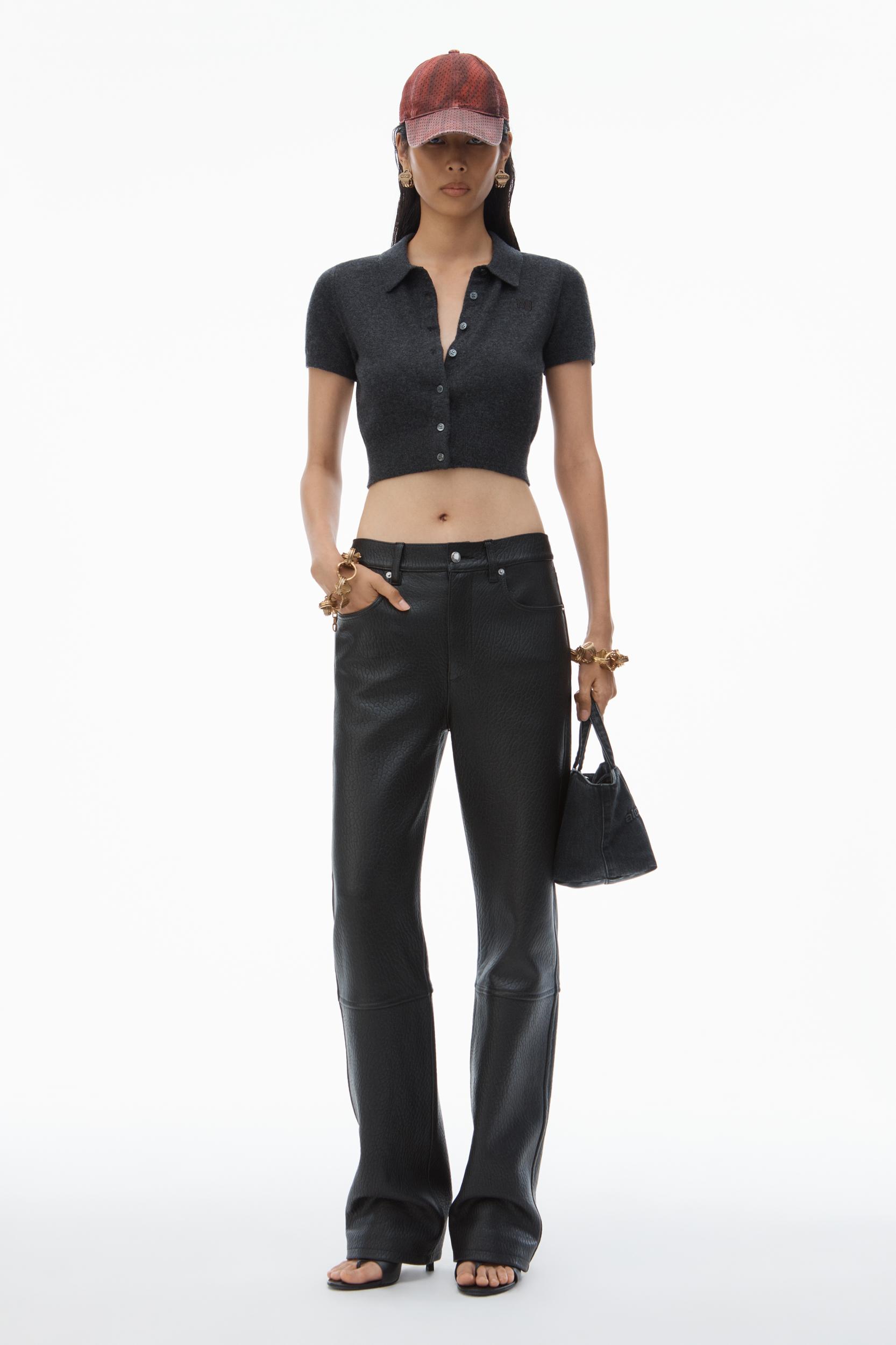 Logo Embroidered Polo Cardigan In Wool Product Image