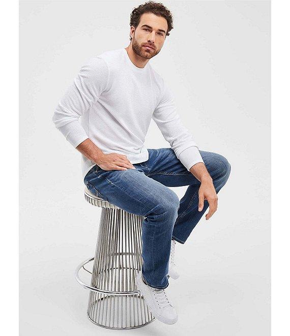 Guess Regular Fit Straight Leg Denim Jeans Product Image