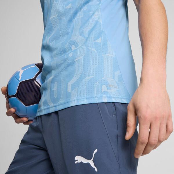 PUMA Manchester City Pre-Match Men's Short Sleeve Jersey in Team Light Blue/White Product Image