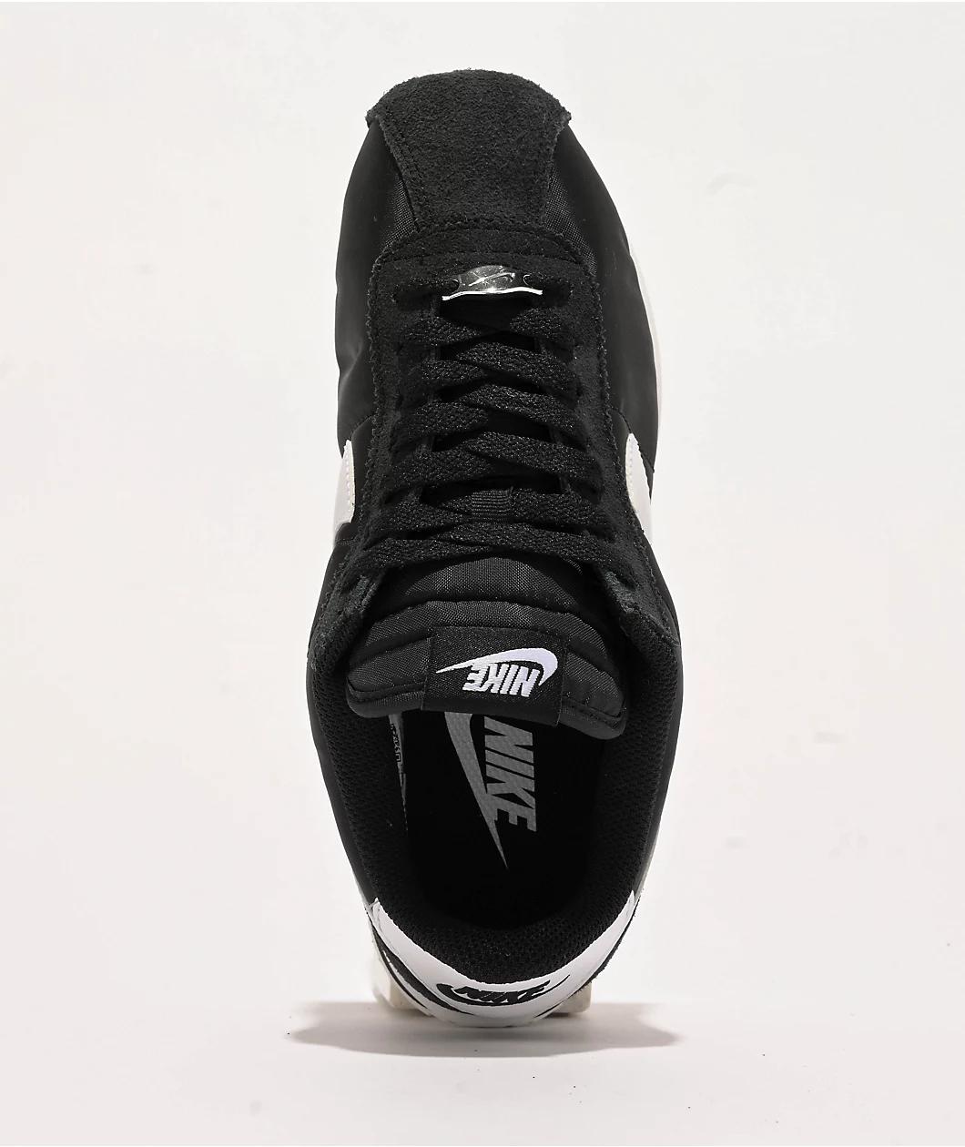Nike Cortez Textile Black & White Shoes Product Image