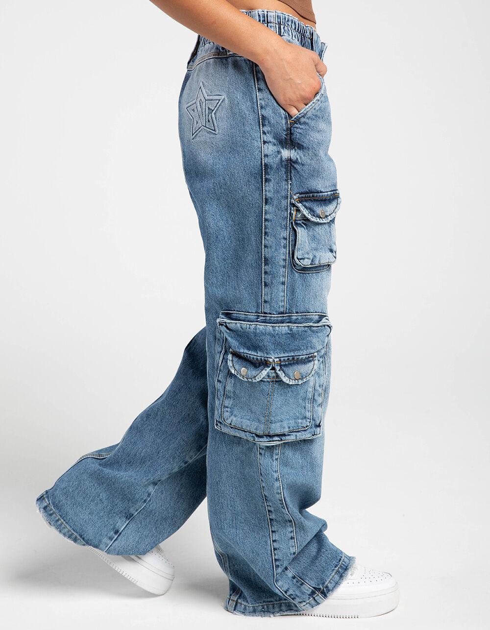 BDG Urban Outfitters Y2K Cyber Womens Denim Cargo Pants - VINTAGE Product Image