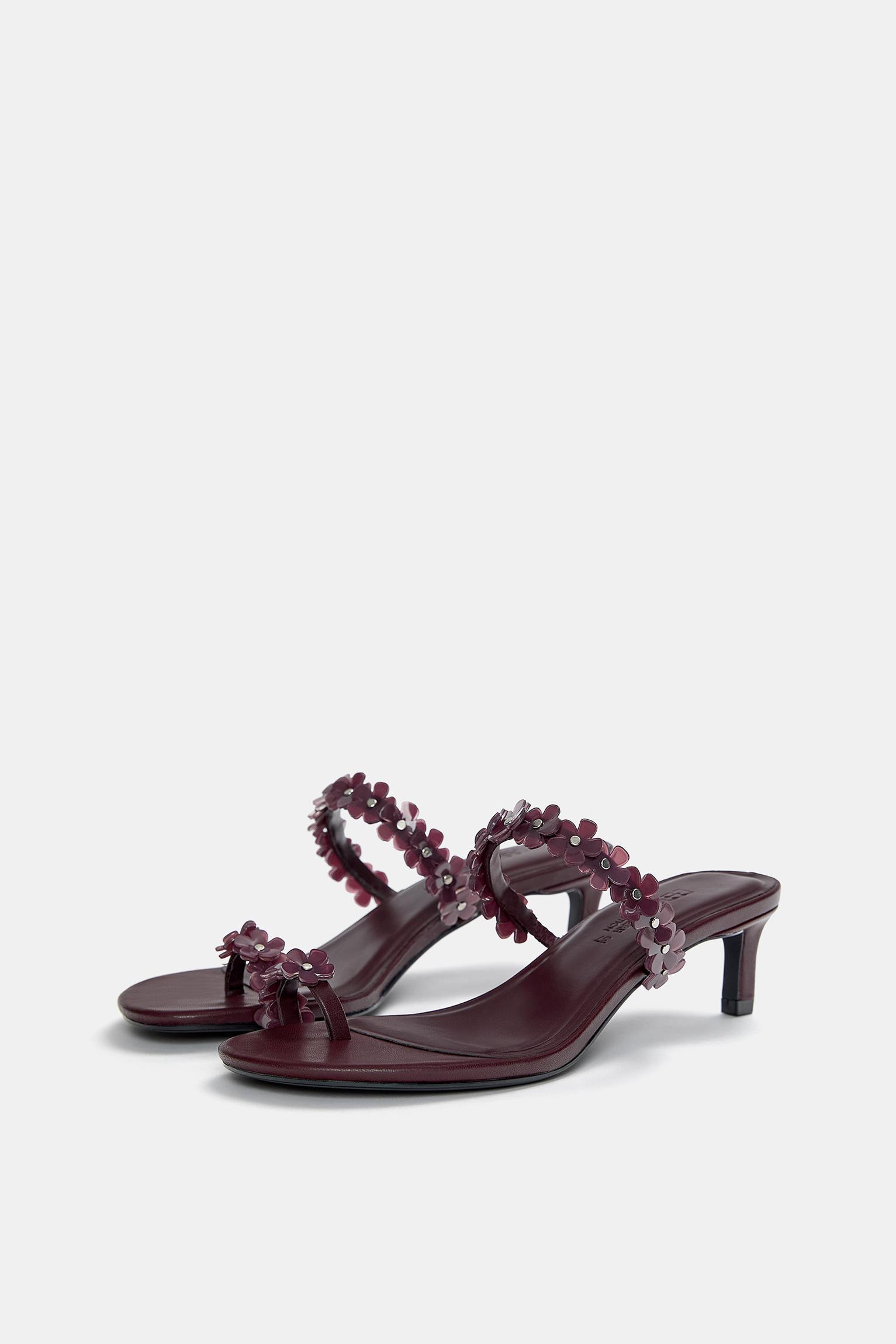 Floral heeled sandals Product Image