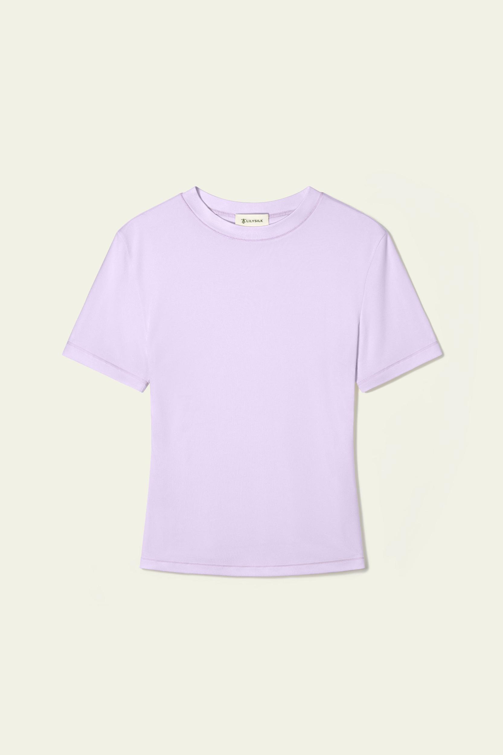 Slim Fitted Silk Jersey Tee Product Image