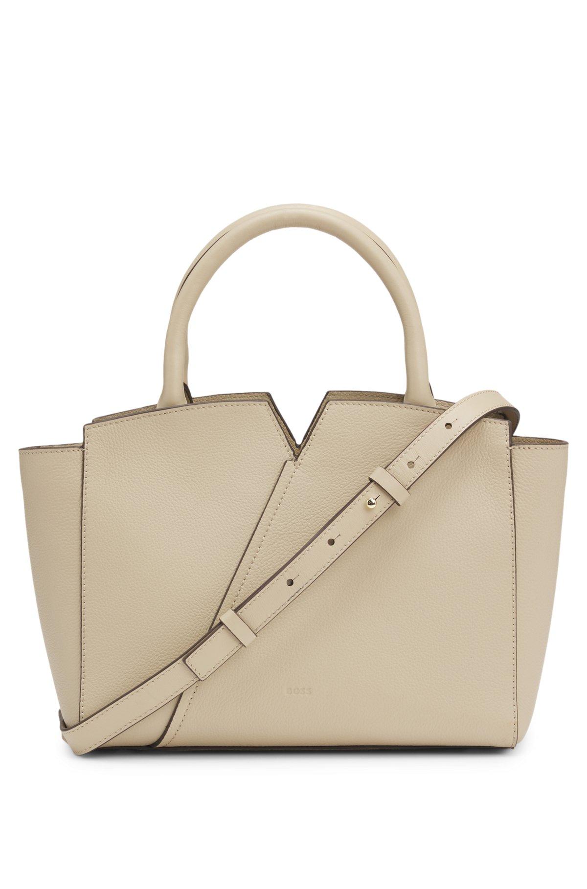 BOSS Revers small leather tote bag with belt detail Product Image