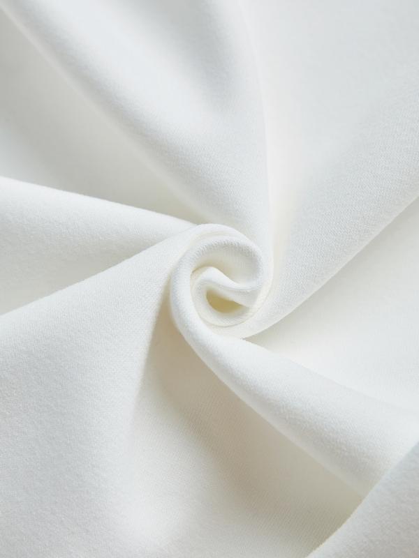 Label Decor Drawstring Hem Oversized Hoodie Product Image