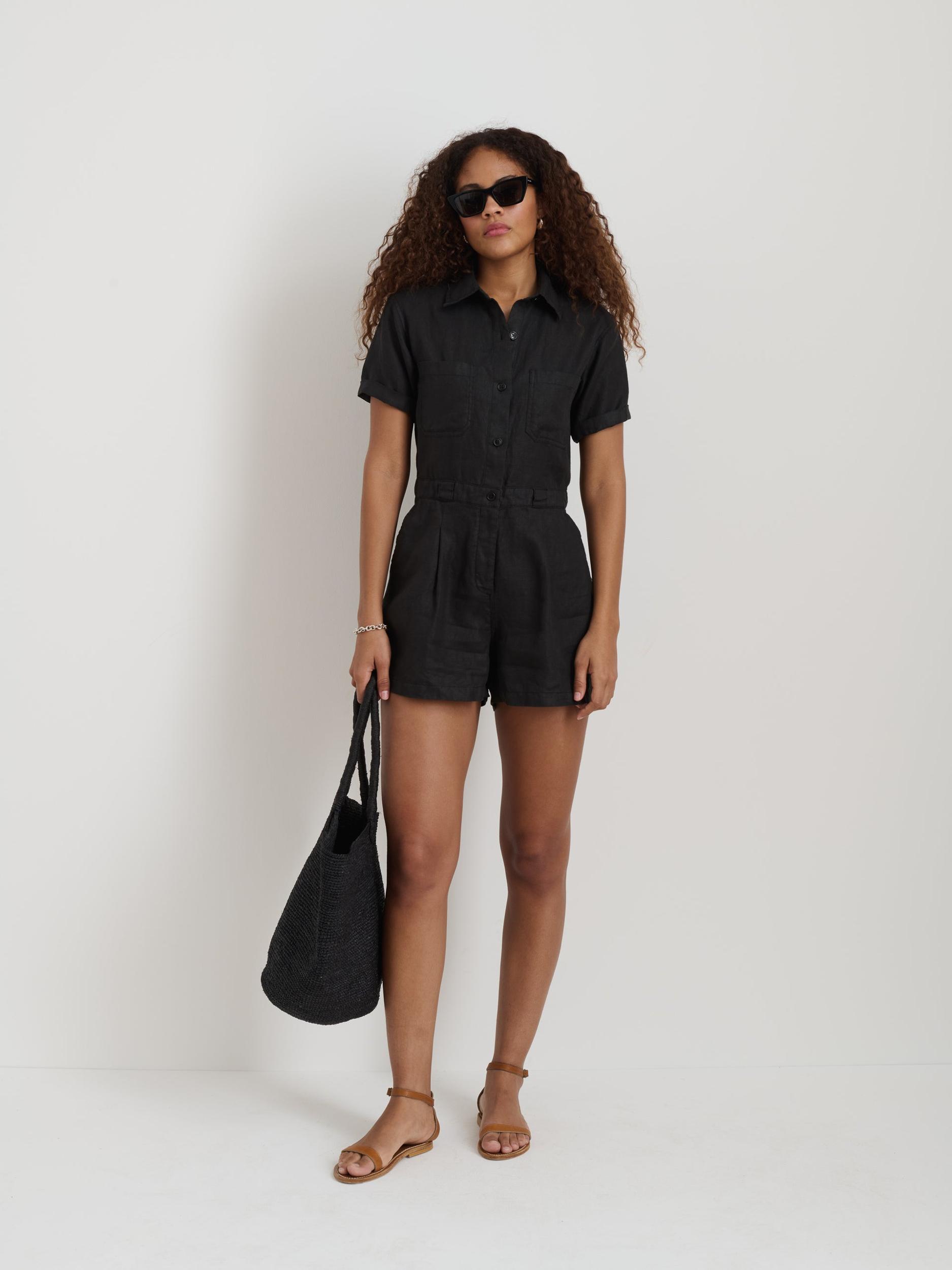 Cassi Romper In Linen Product Image