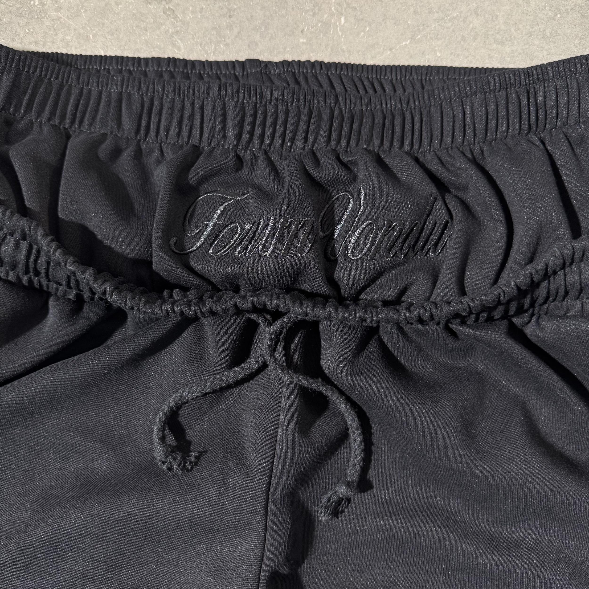 Sopula Embroidery Star Double Waistband Baggy Sweatpants Product Image