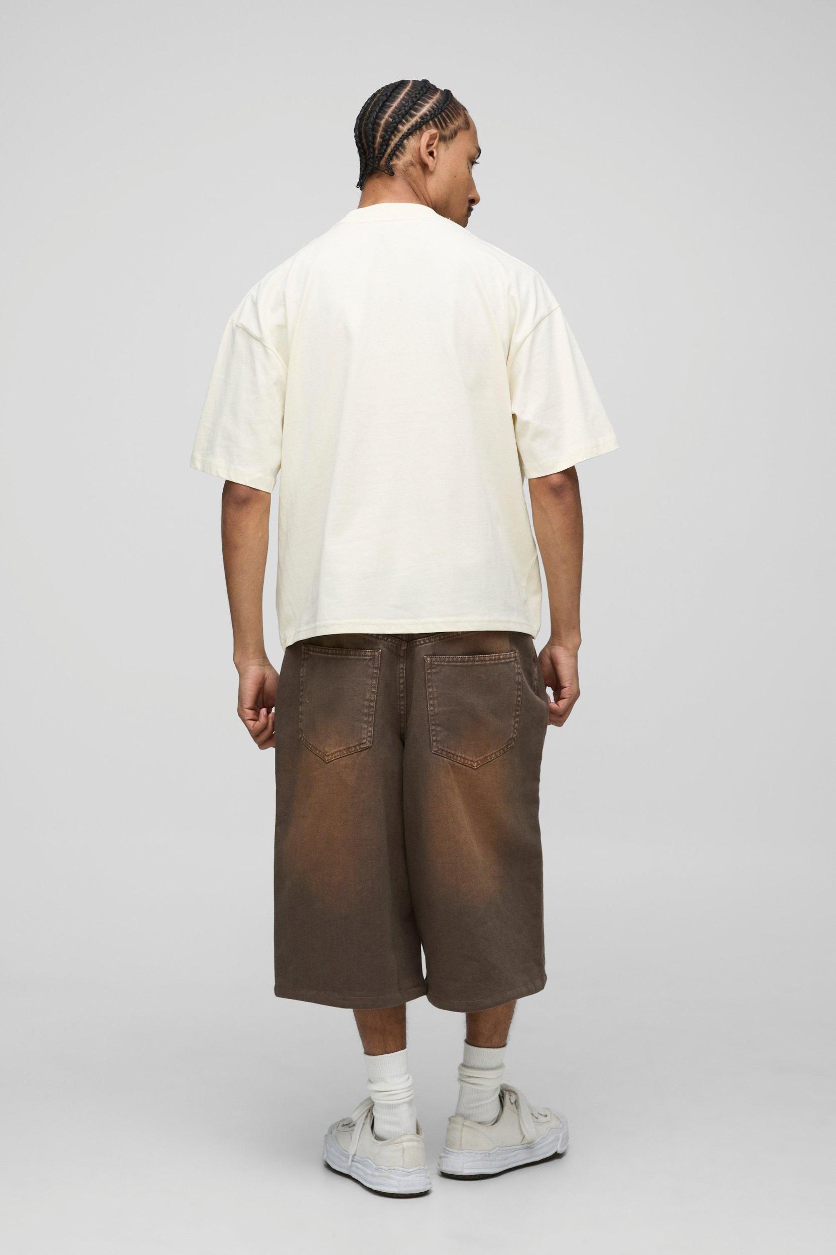 Oversized Car Embroidered T-Shirt | boohooMAN USA Product Image