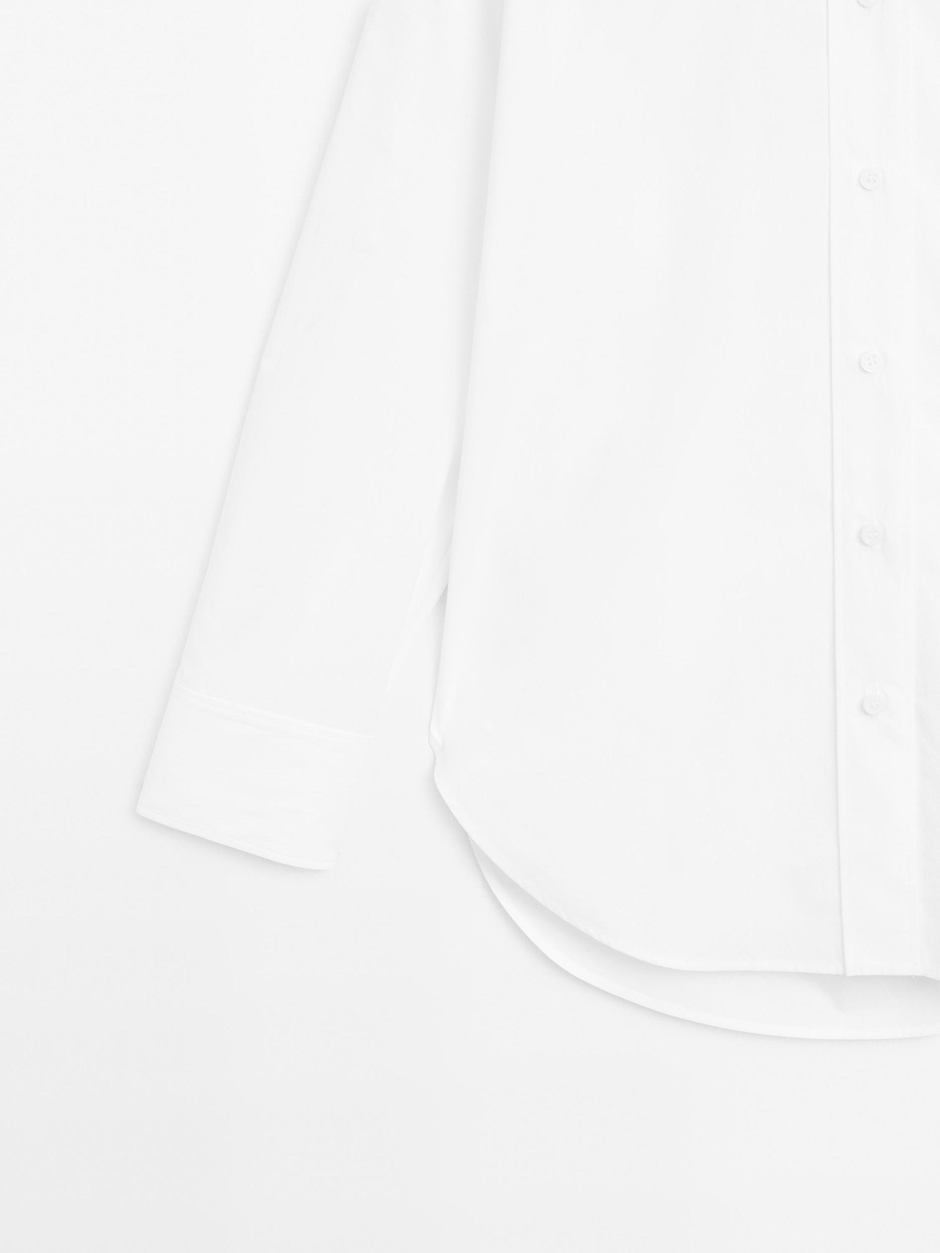 Long 100% cotton poplin shirt Product Image