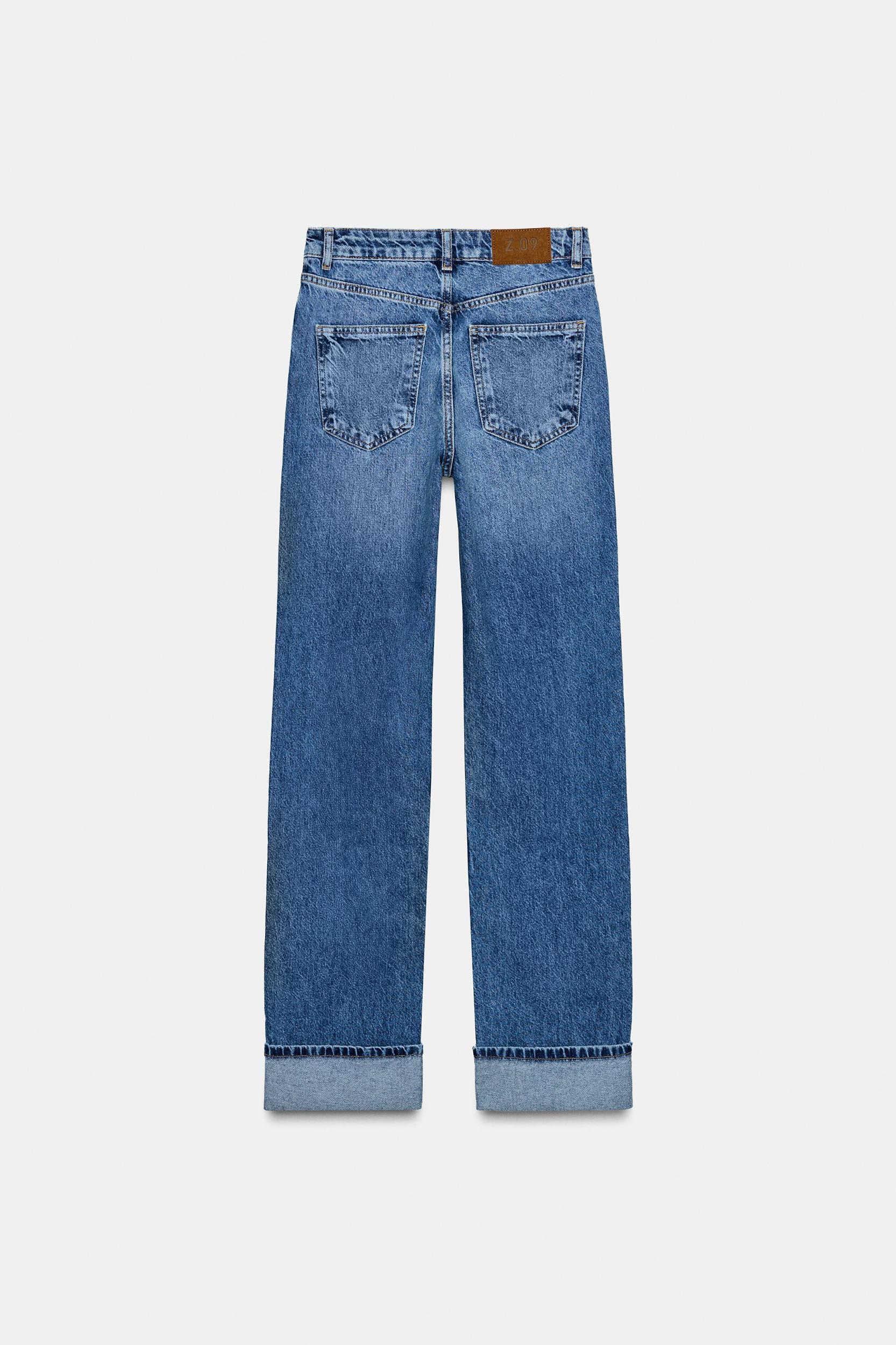 Z.09 HIGH-WAISTED STRAIGHT CROSSOVER FULL LENGTH JEANS Product Image