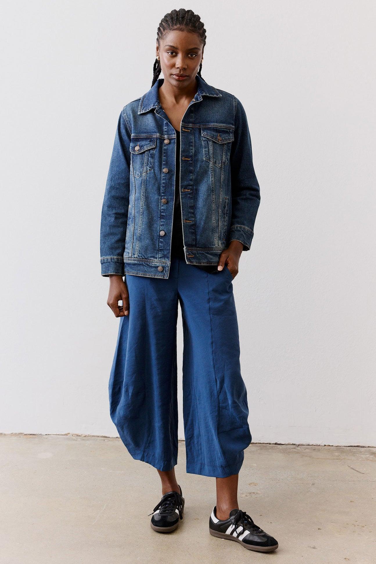 Long Line Denim Jacket Product Image
