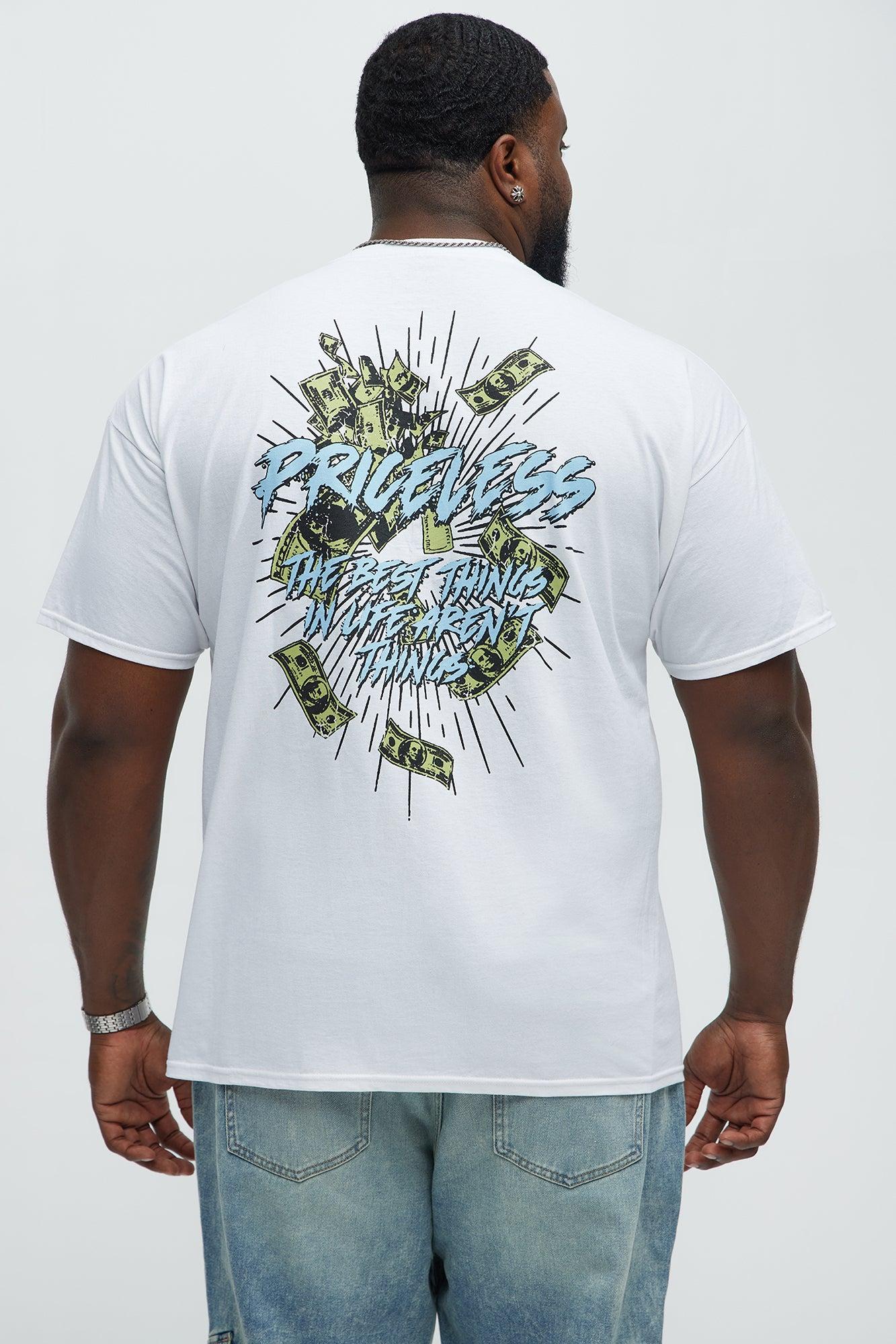 Life Is Priceless Short Sleeve Tee - White Male Product Image