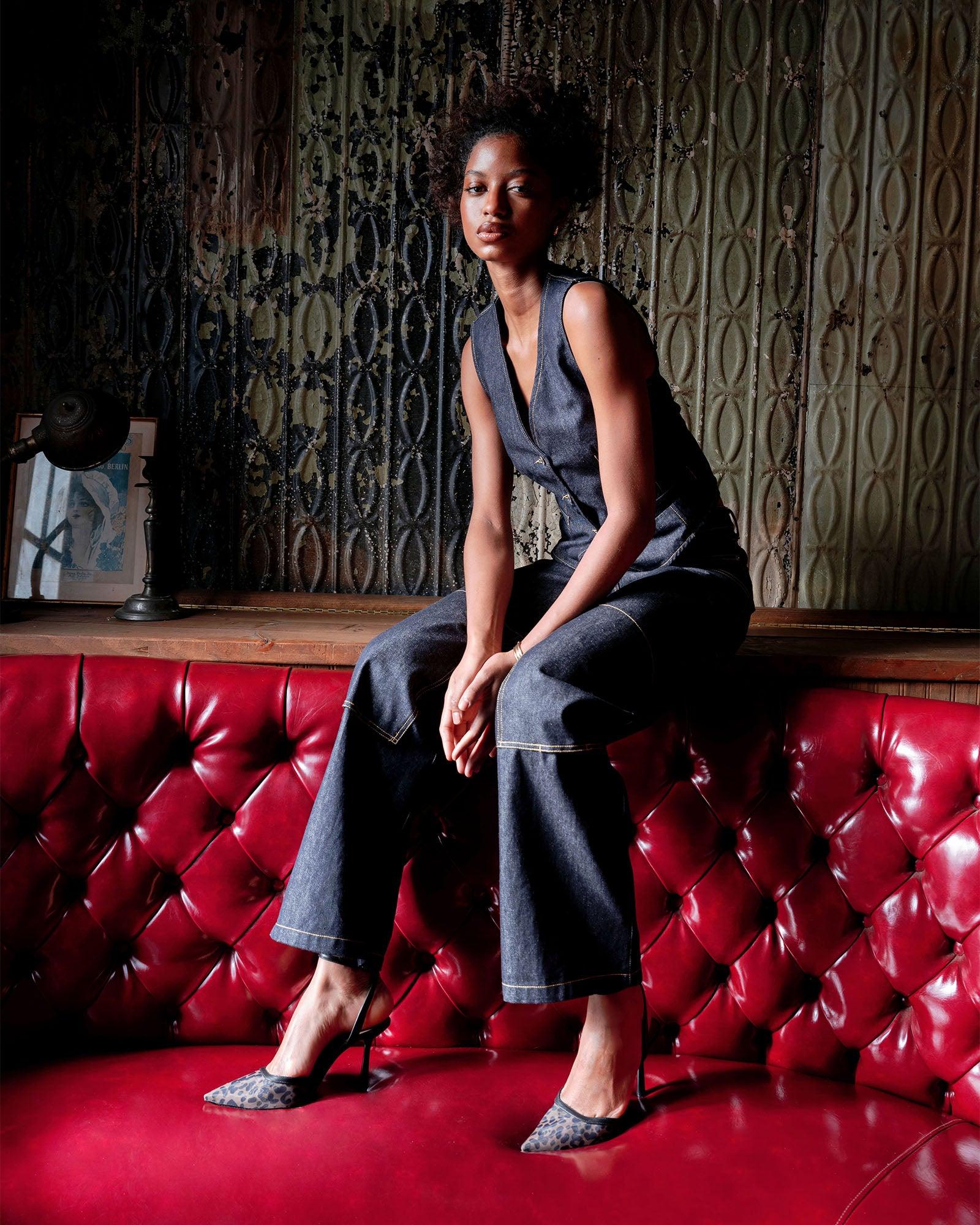 SELENE DENIM VEST Female Product Image