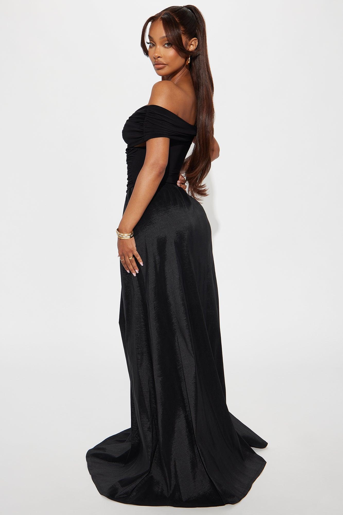 Tiana A Line Maxi Dress - Black Product Image