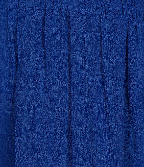 Allison & Kelly Short Sleeve Smocked Empire Waist Babydoll Tiered Mini Dress Product Image