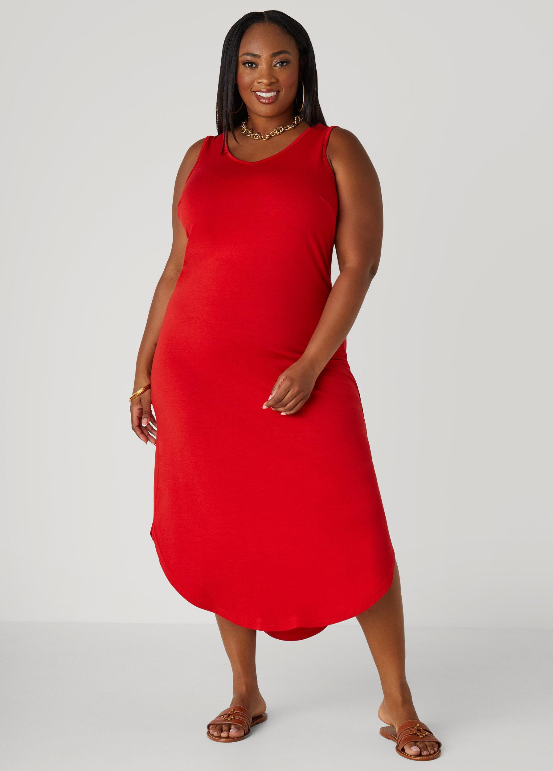 V Neck Maxi Tank Dress Product Image