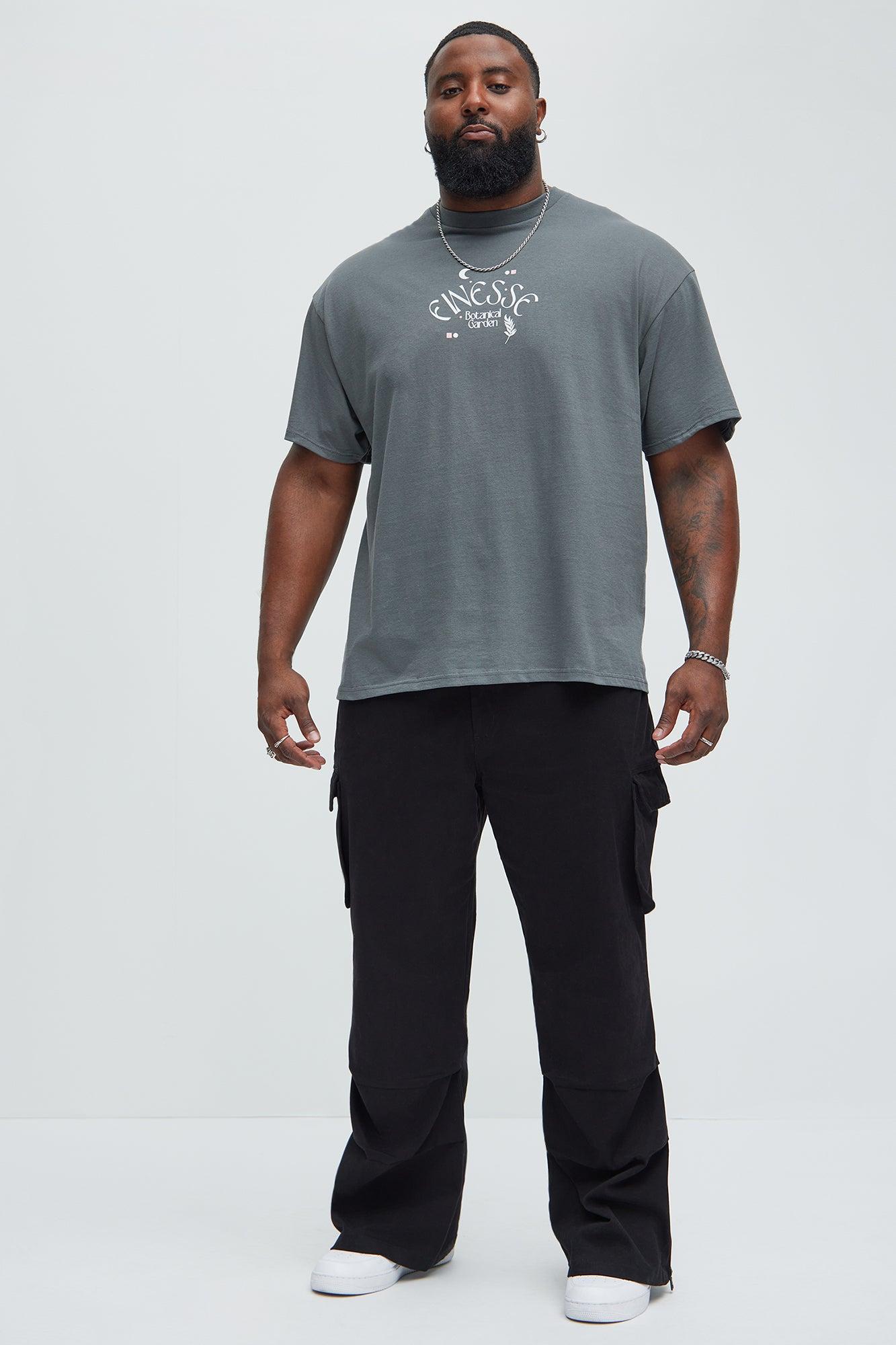 Finesse Botanical Short Sleeve Tee - Grey Product Image