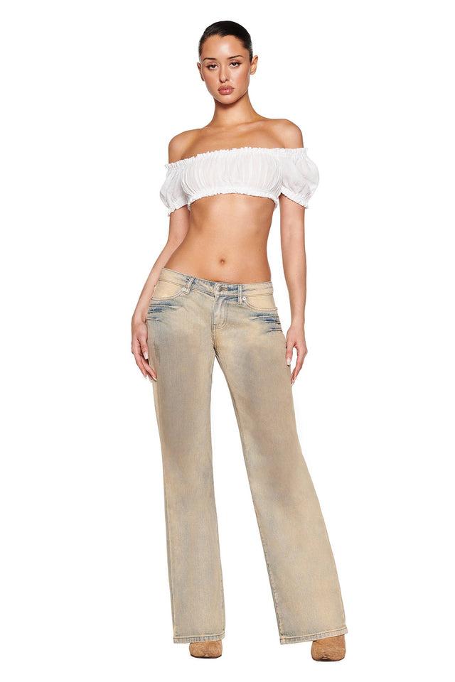 DYLAN JEAN - BEIGE : TAN WASH Product Image