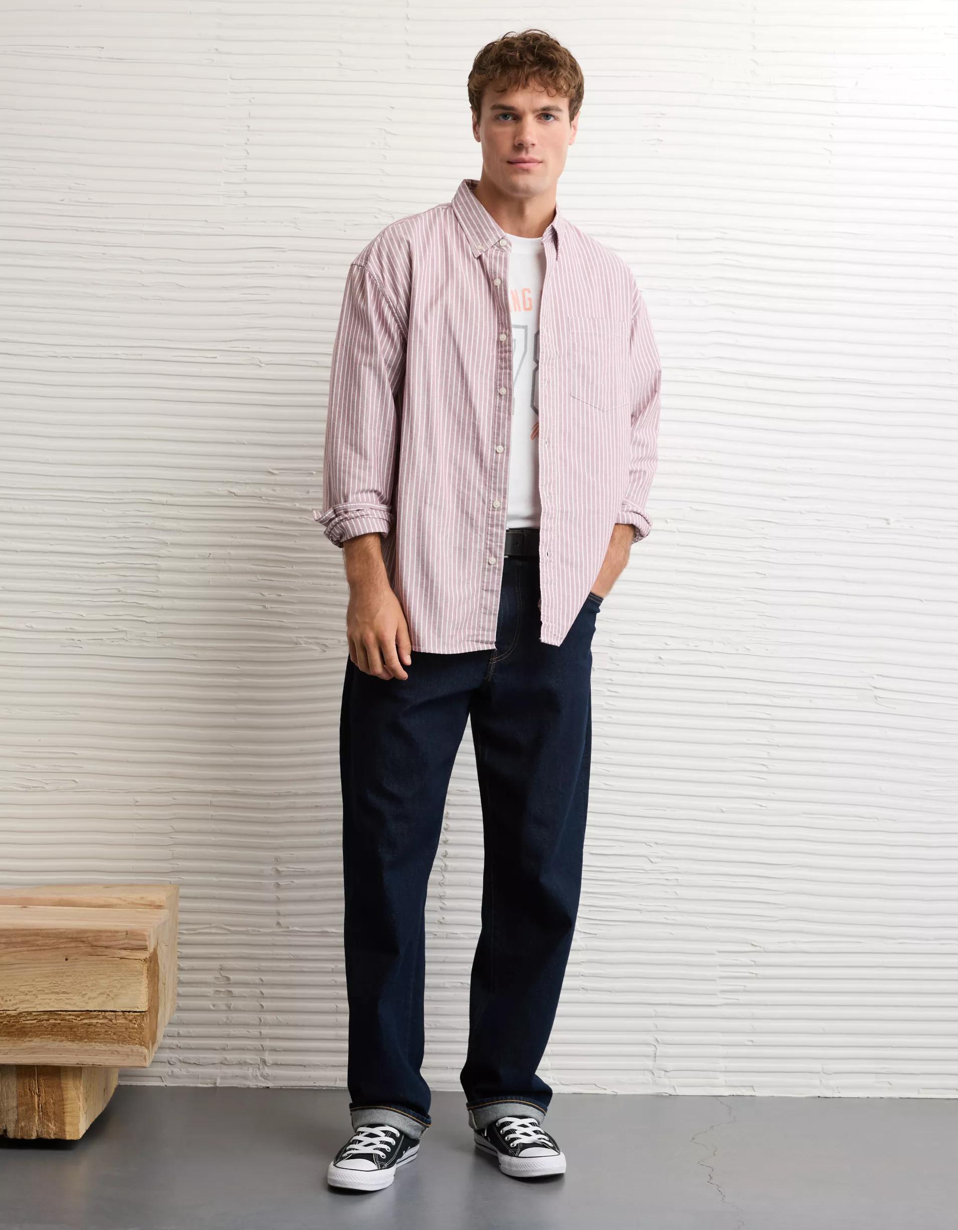 AE Everyday Relaxed Oxford Button-Up Shirt Product Image