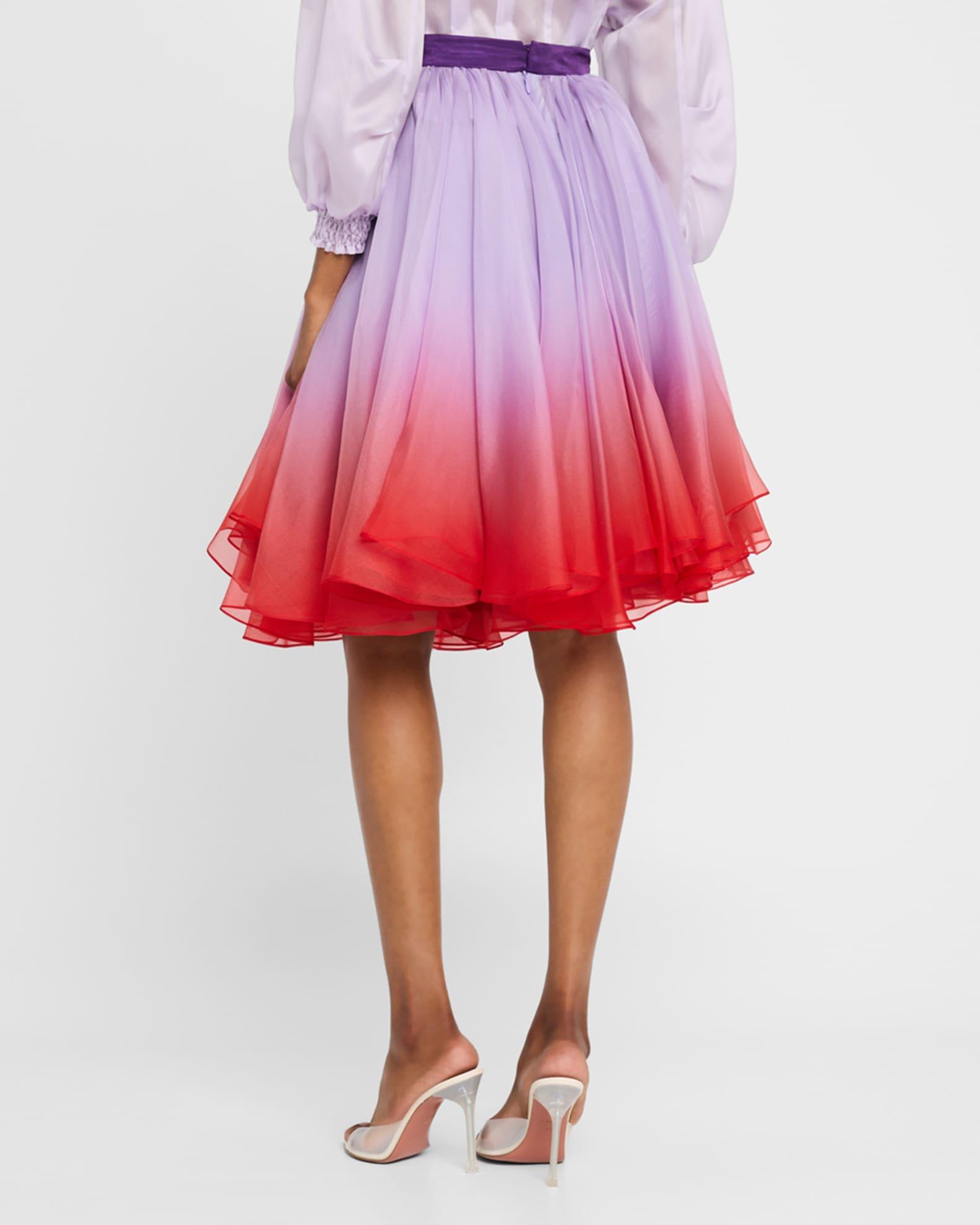 Ombre Flounce Circle Skirt Product Image