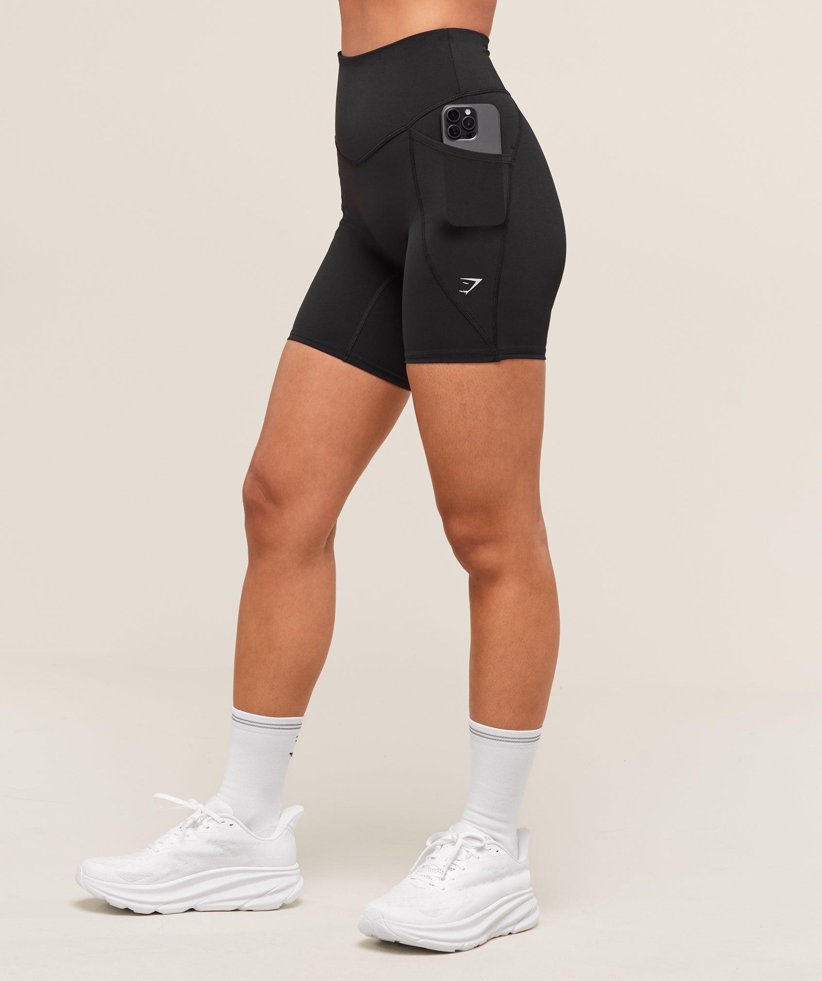 Gymshark Running Pocket 6" Shorts - Black Female Product Image