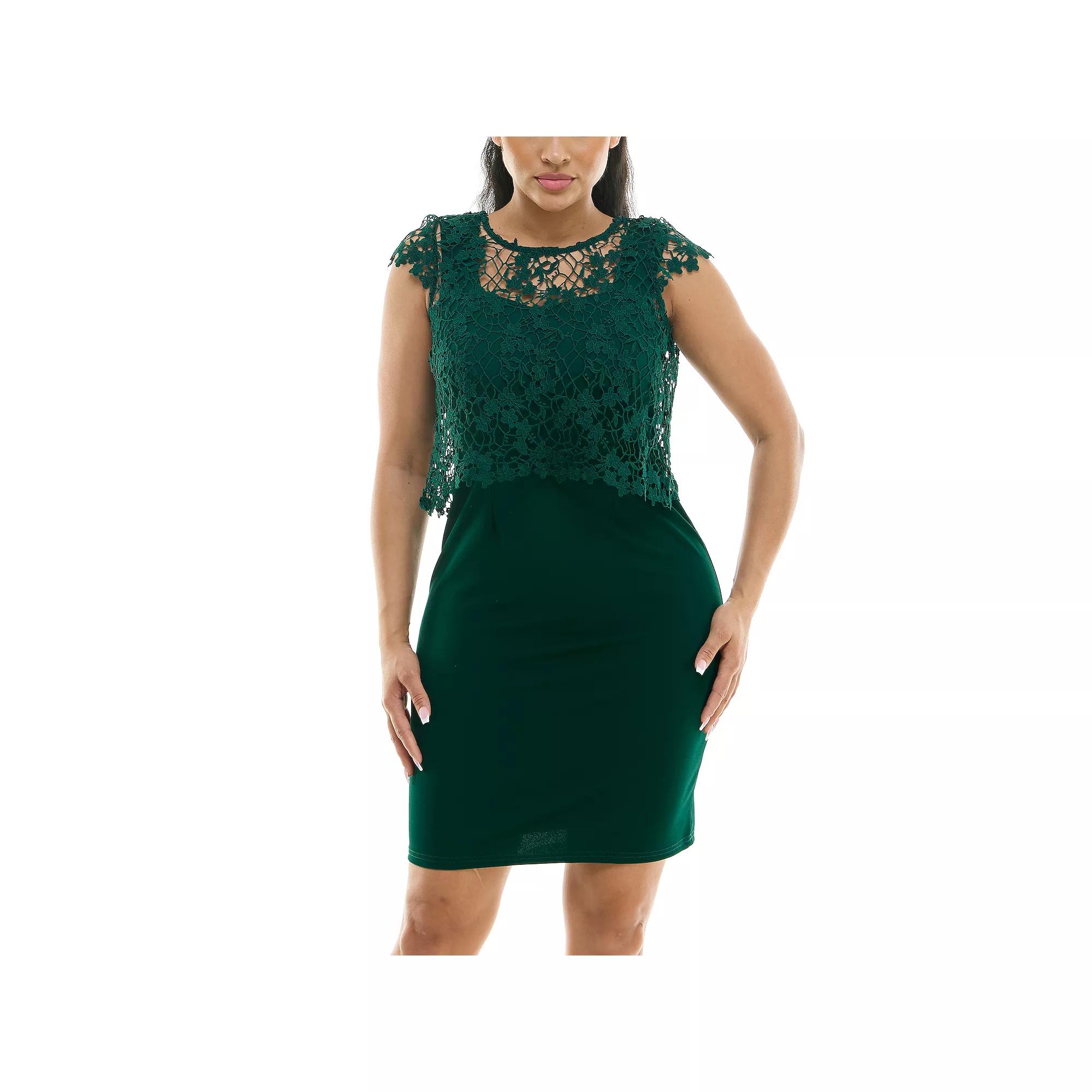 Women's Nina Leonard Floral Flyaway Sheath Dress,  Product Image