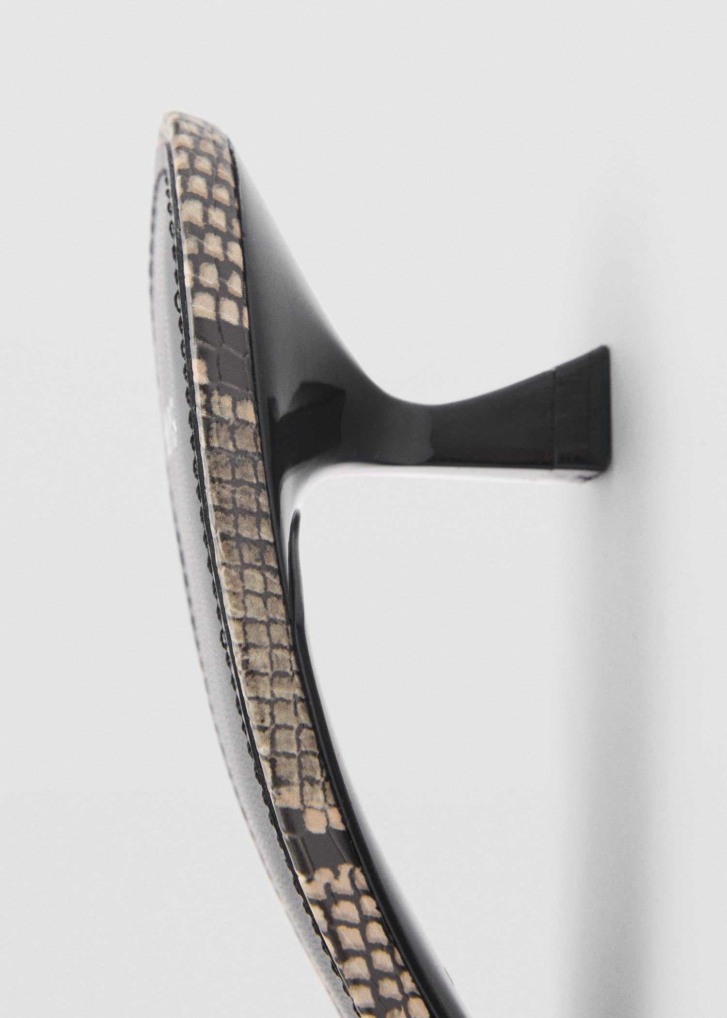 Animal-print sandals with strap - Women | MANGO USA Product Image