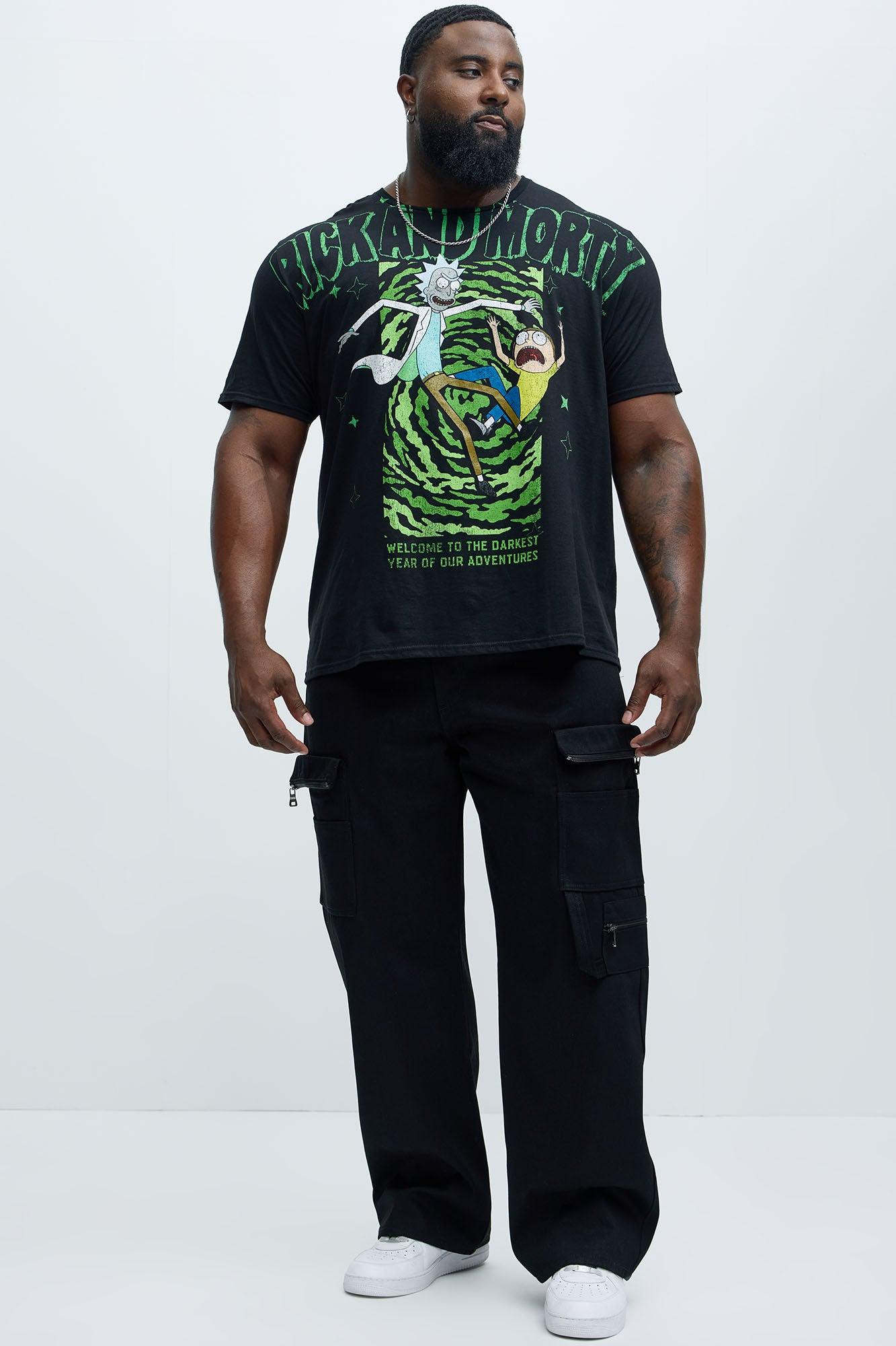 Rick And Morty Portal Trip Short Sleeve Tee - Black Product Image