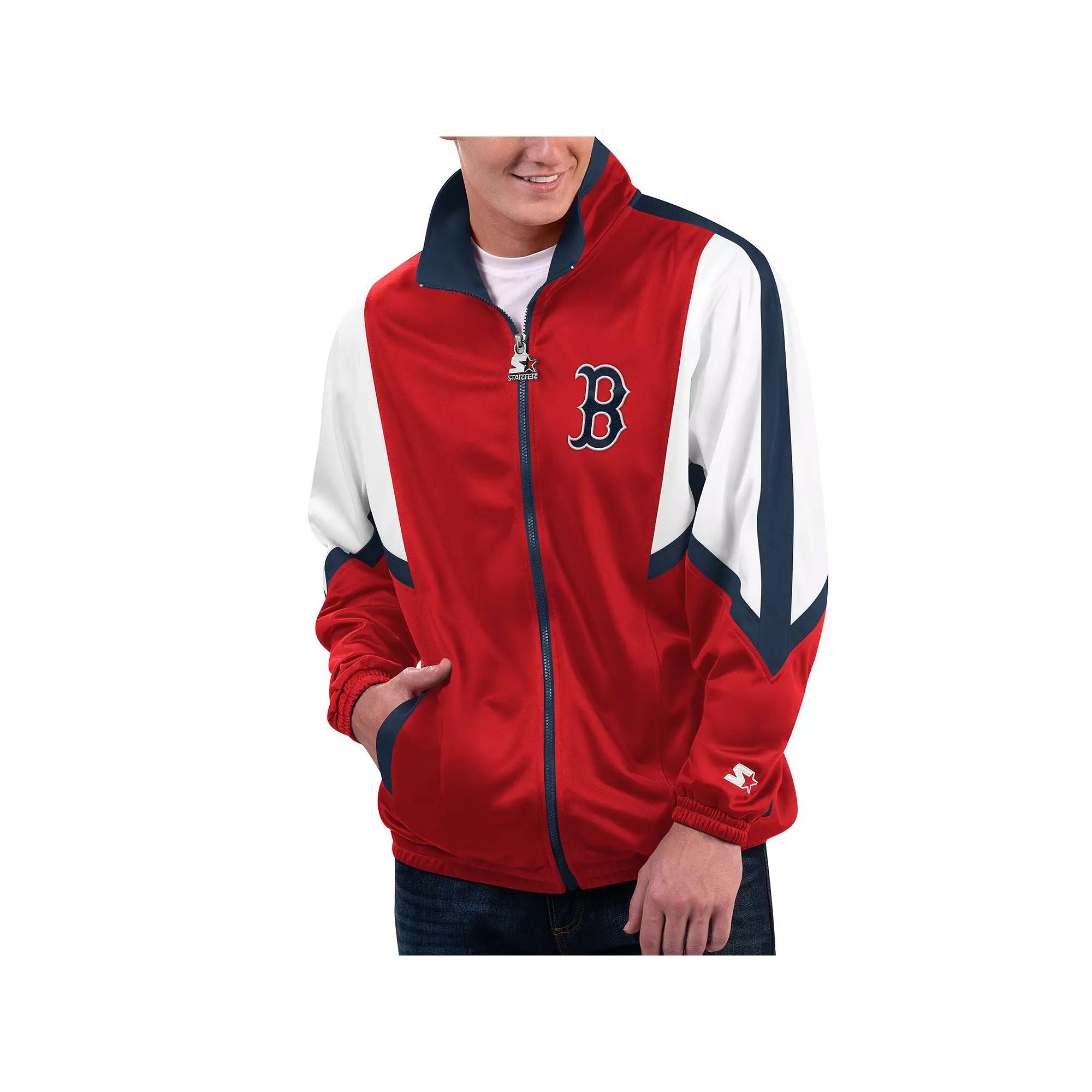 Men's Starter Red Boston Red Sox Lead Runner Full-Zip Jacket, Size: Large Product Image