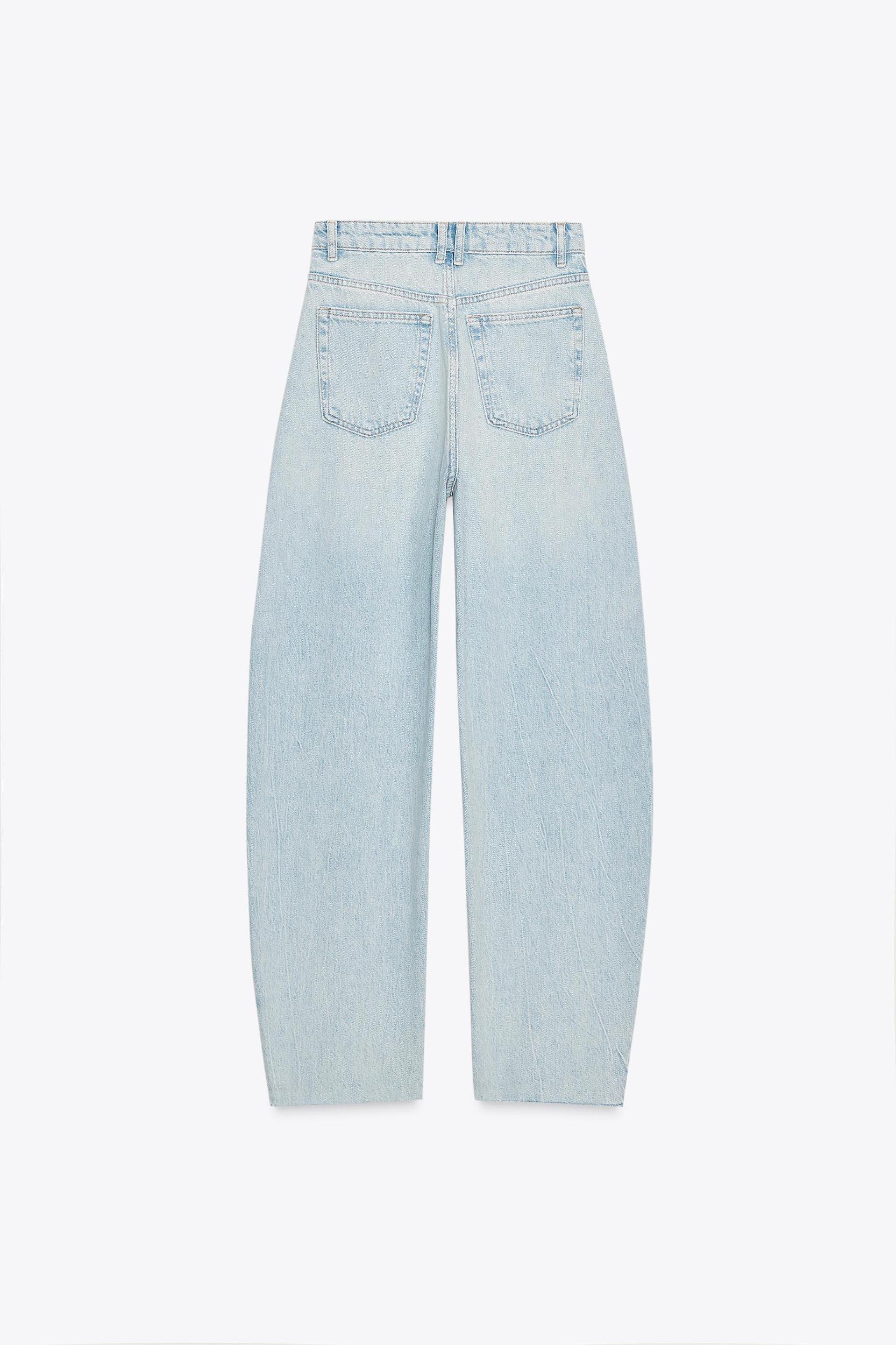 HIGH-WAIST TRF BARREL JEANS Product Image