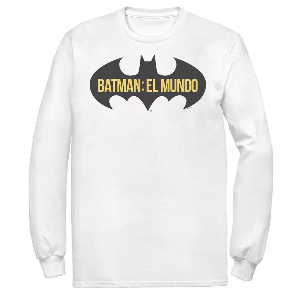 Men's Batman: El Mundo Spain Bat Logo Tee, Size: Large, White Product Image