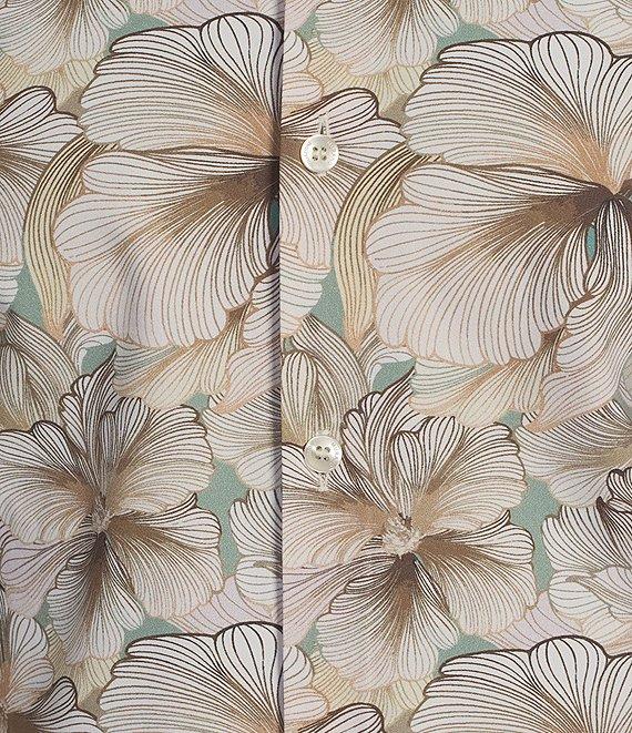 Murano Collezione Slim Fit Floral Print Performance Stretch Short Sleeve Woven Shirt Product Image