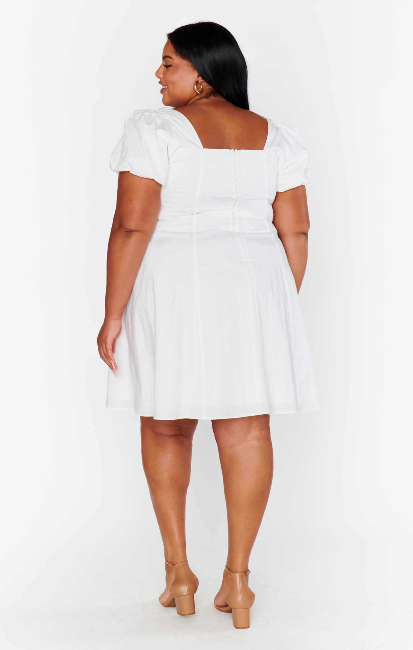 Mia Dress ~ White Poplin Product Image