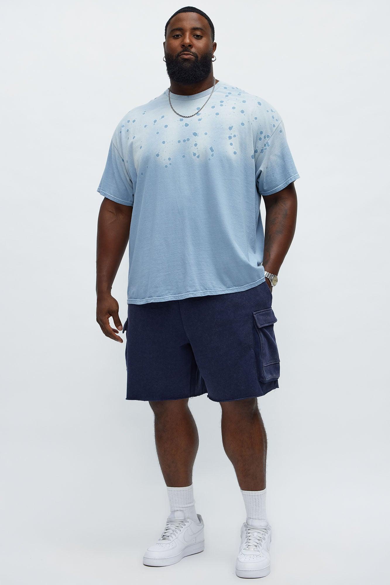 Tyson Bagged Off Cargo Relaxed Shorts - Navy Male Product Image