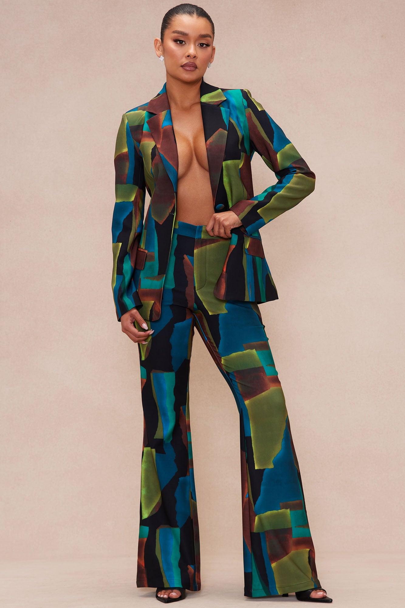 Mason Pant Suit Set - Blue/combo Product Image