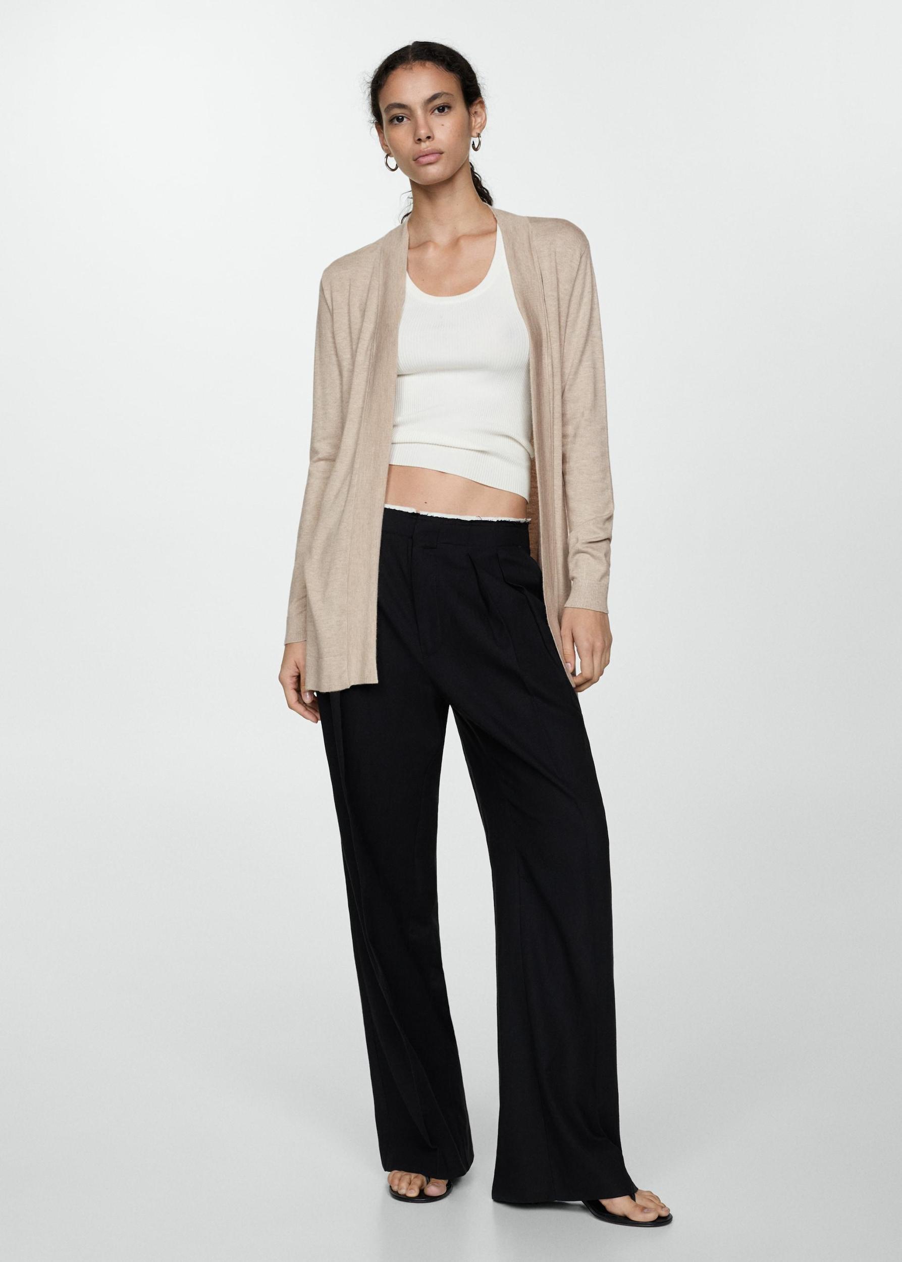 Fine-knit cardigan - Women | MANGO USA Product Image